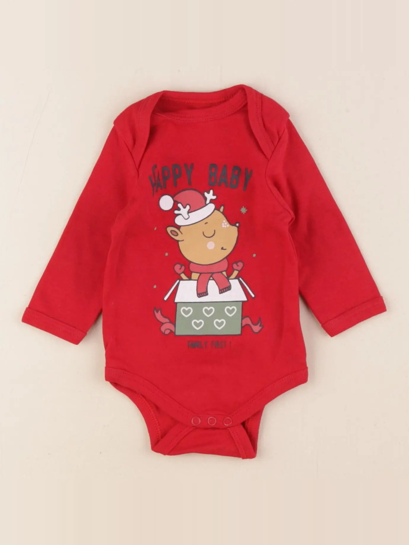 Vertbaudet - body rouge - 3 mois