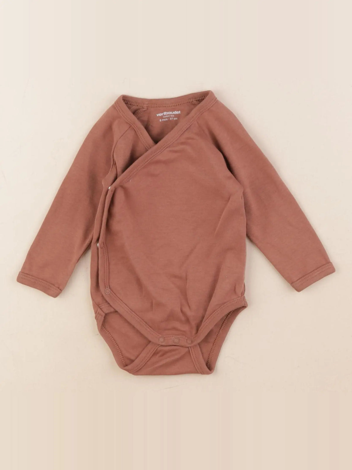 Vertbaudet - body marron - 6 mois