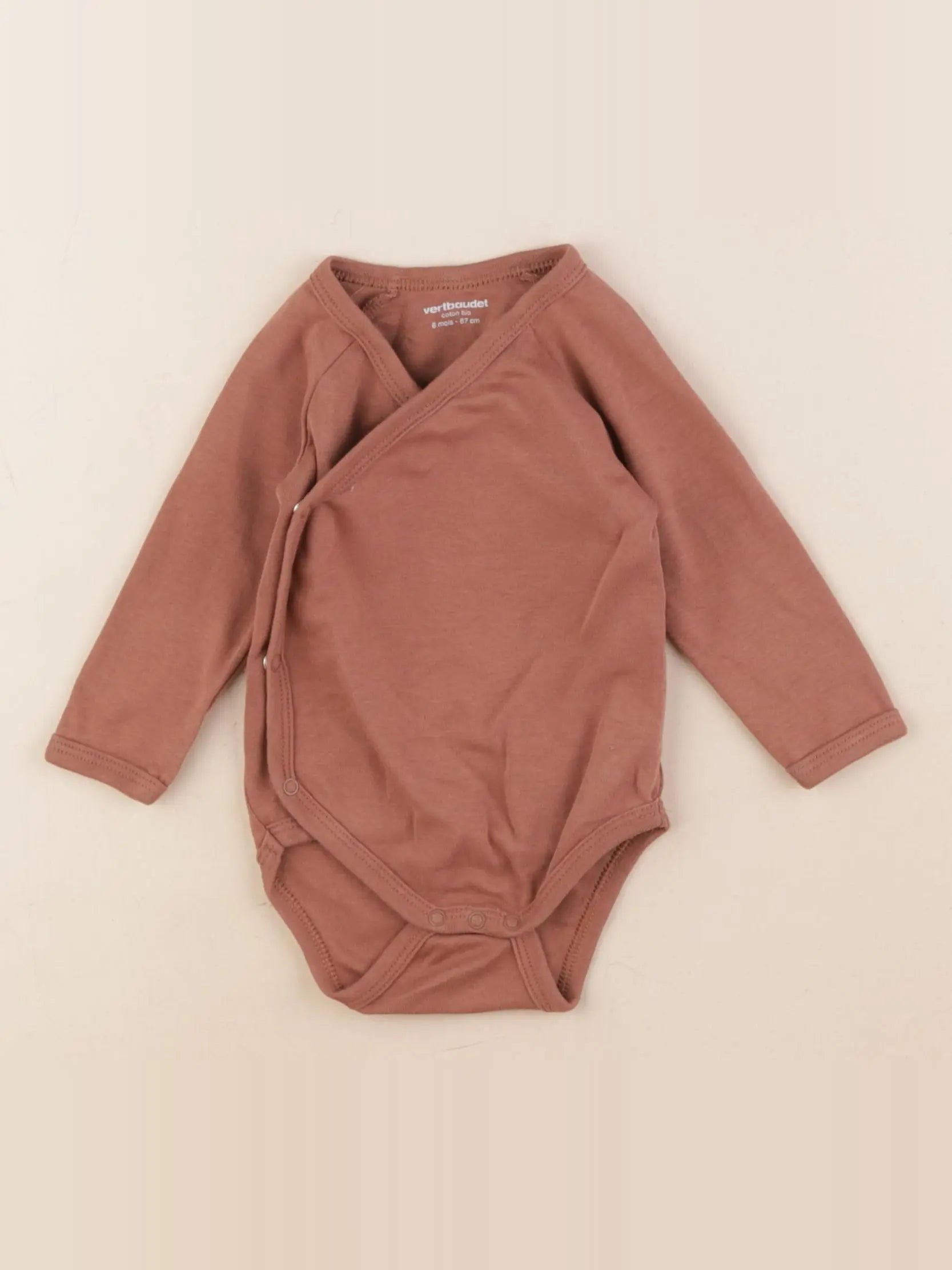 Vertbaudet - body marron - 6 mois