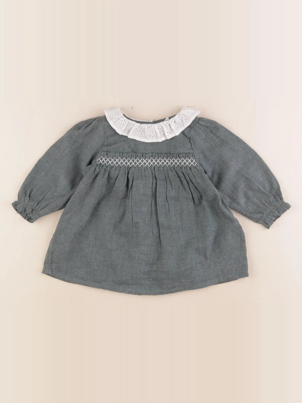 Vertbaudet - robe vert - 6 mois
