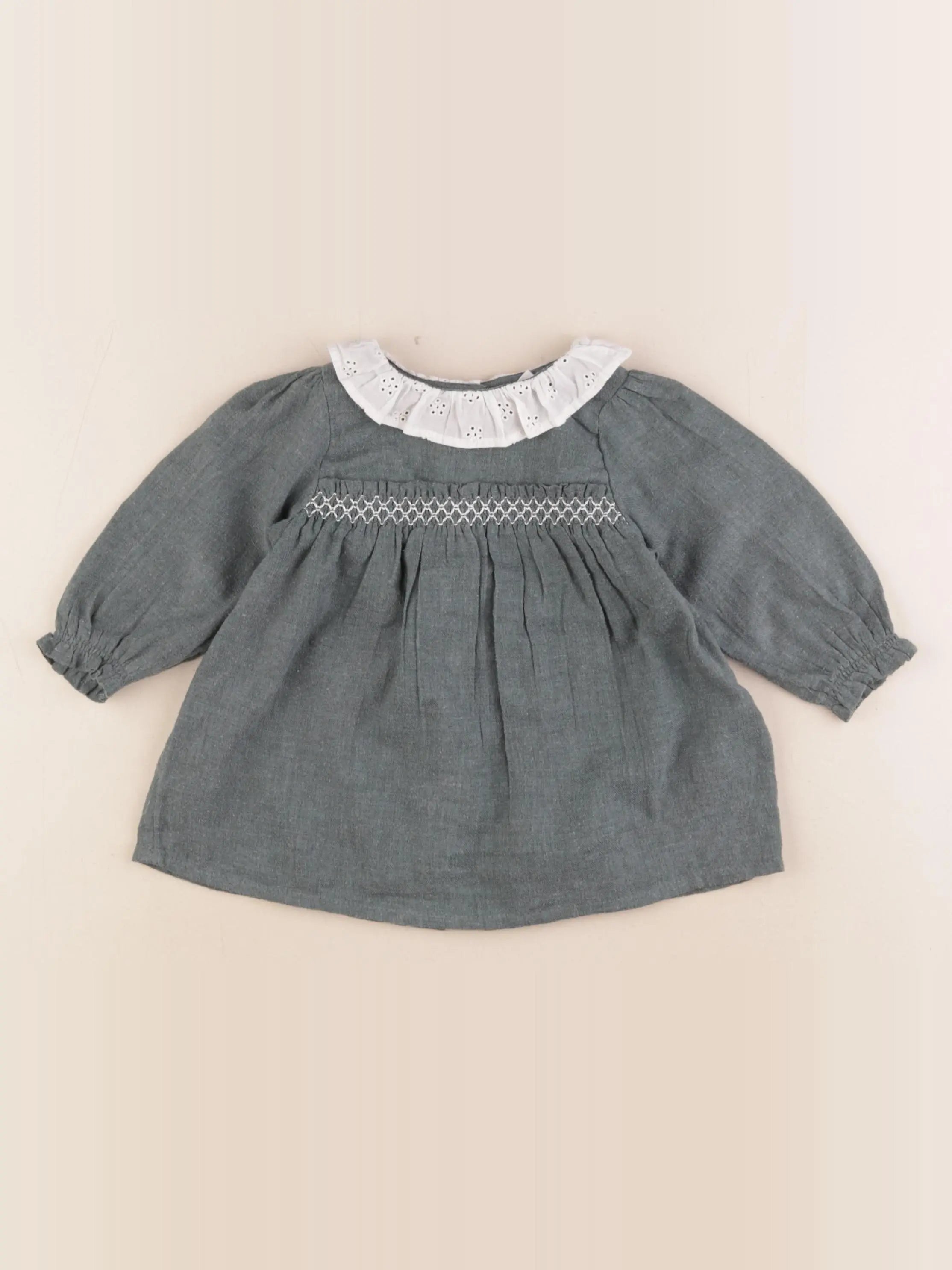 Vertbaudet - robe vert - 6 mois
