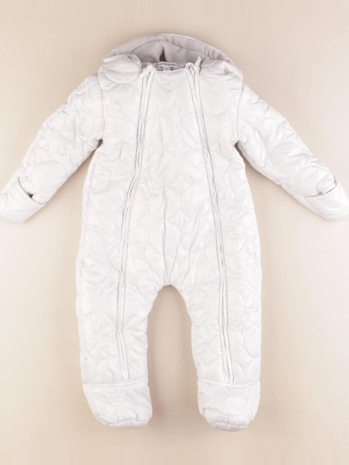 Vertbaudet - combi-pilote blanc - 9 mois