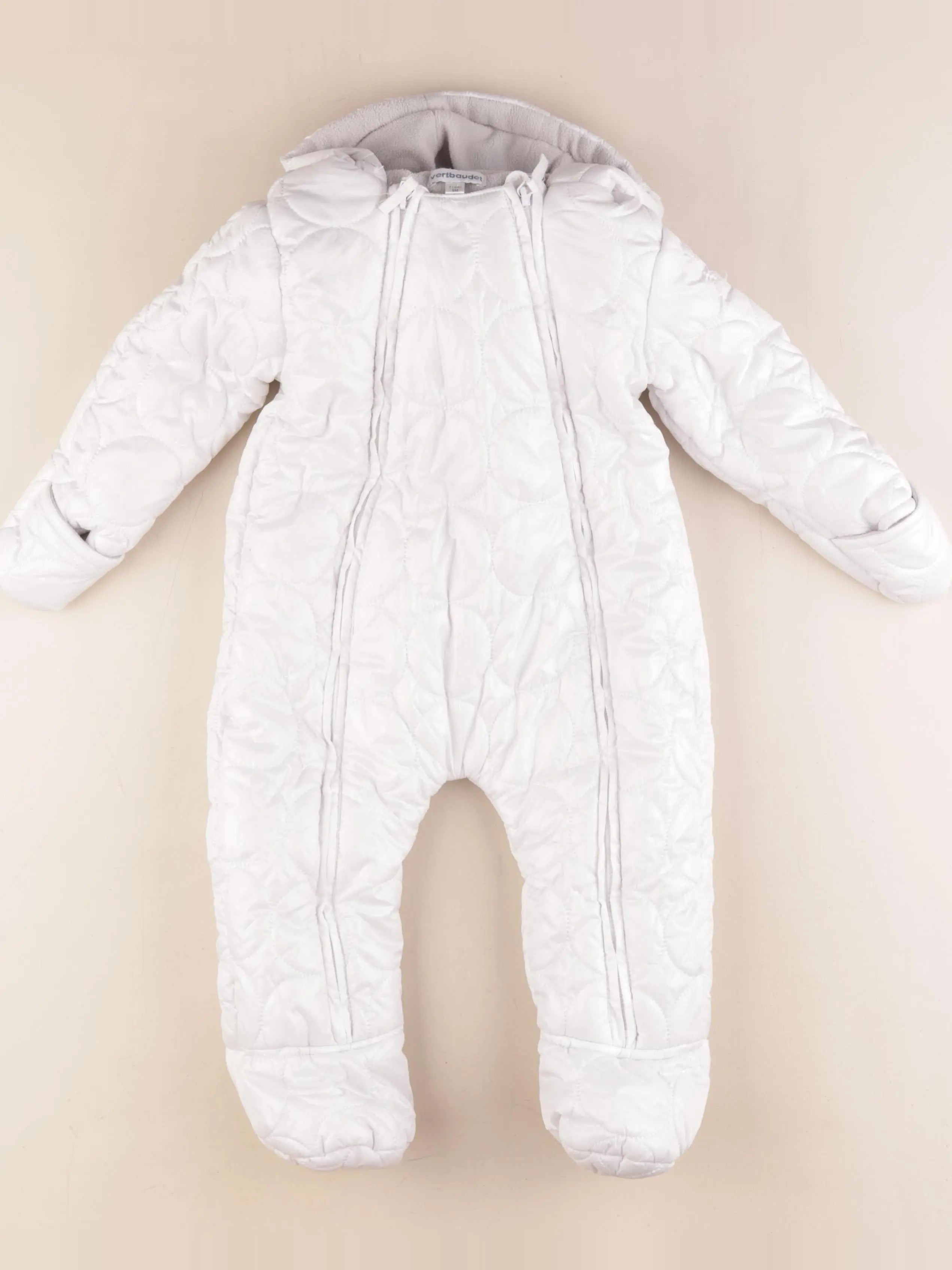 Vertbaudet - combi-pilote blanc - 9 mois