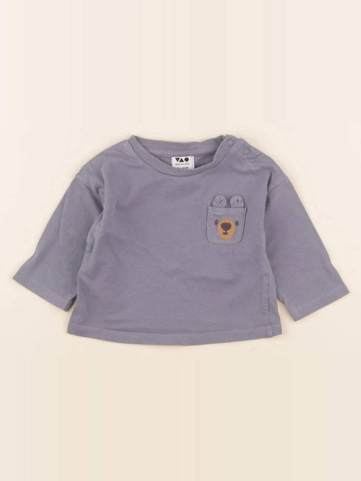 Tape à l'oeil - tee-shirt bleu - 6 mois