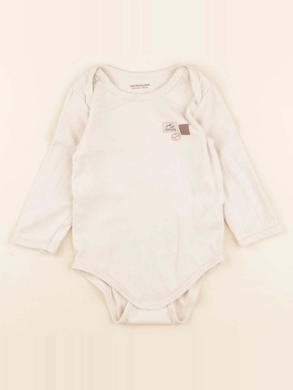 Vertbaudet - body beige - 24 mois