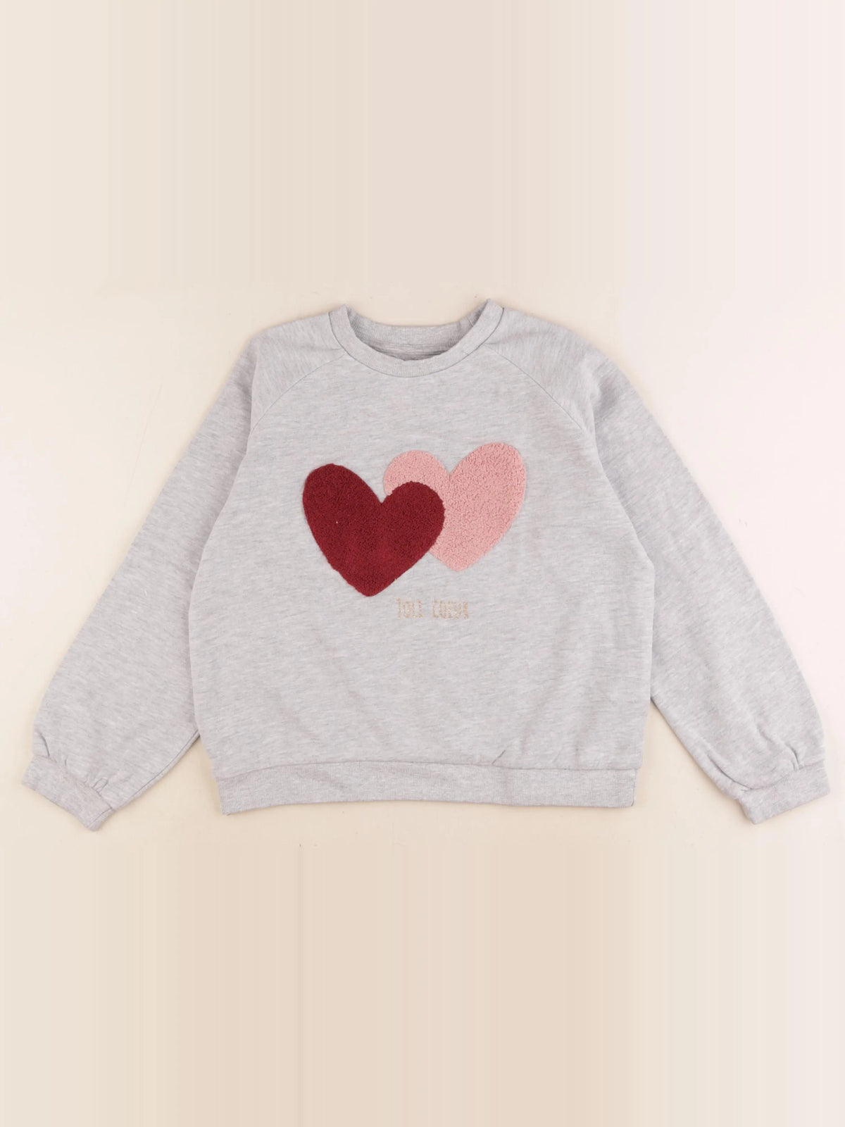 Vertbaudet - sweat gris - 10 ans