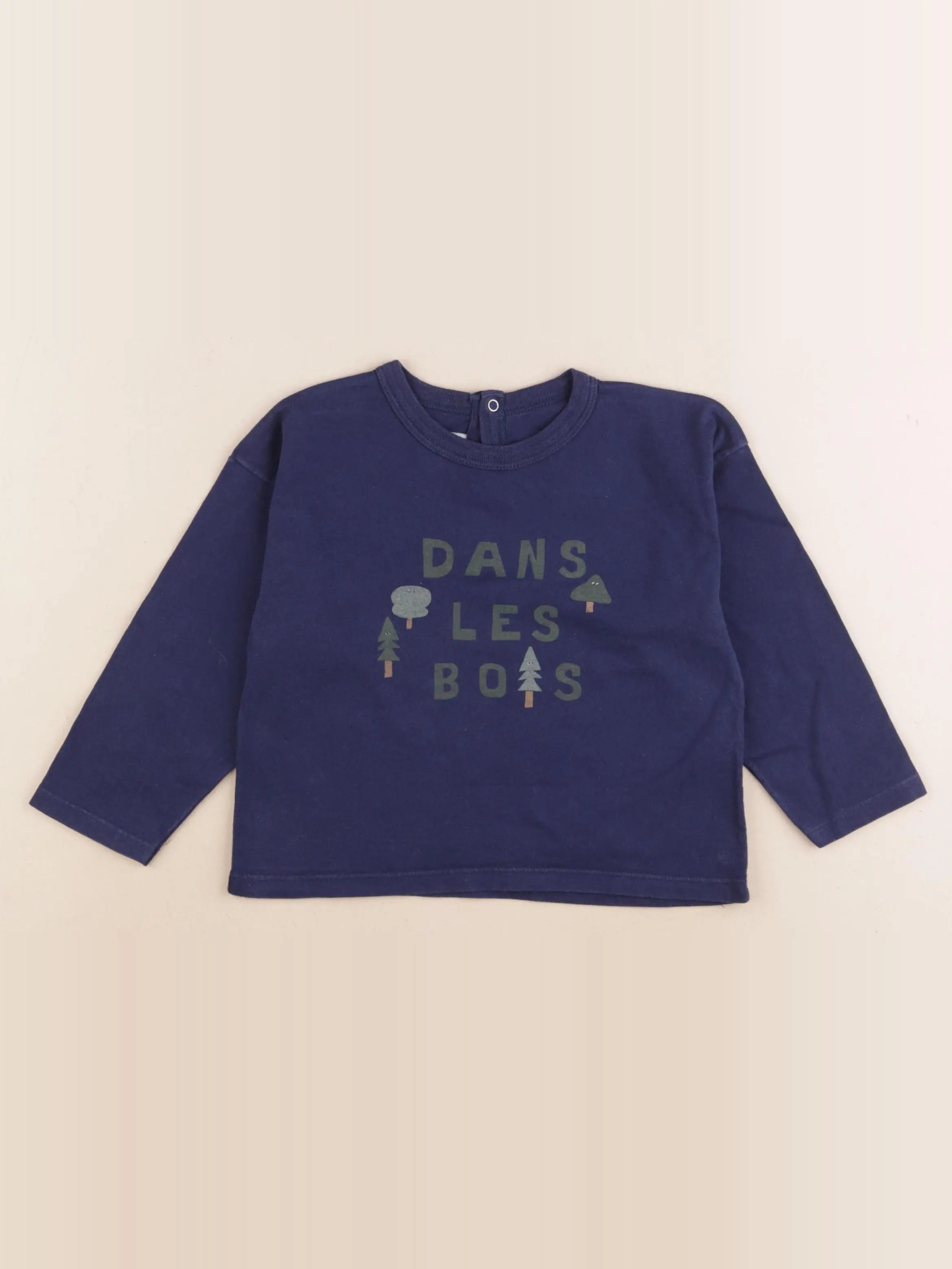 Petit Bateau - tee-shirt bleu - 36 mois