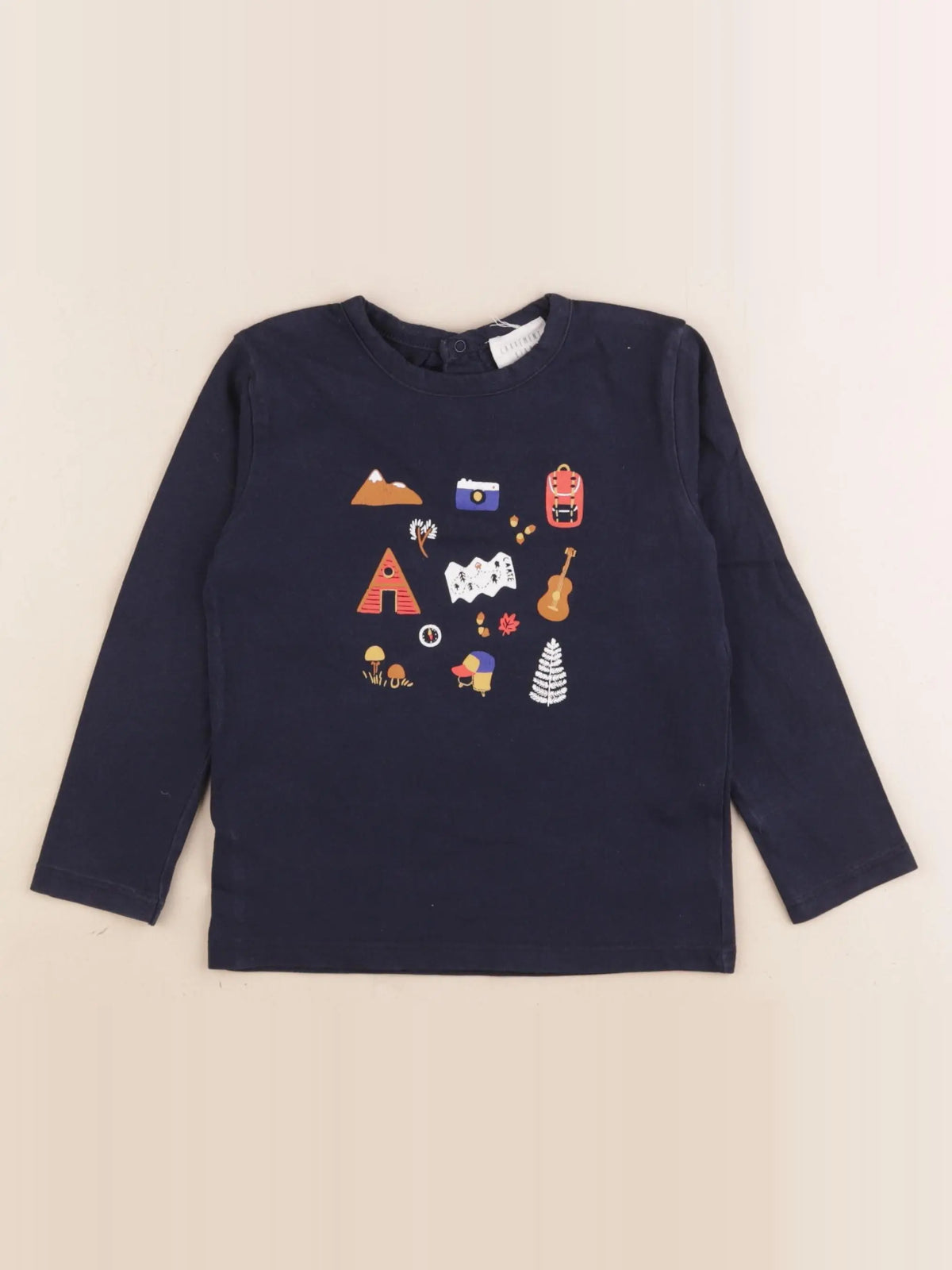 Carrément Beau - tee-shirt bleu - 3 ans