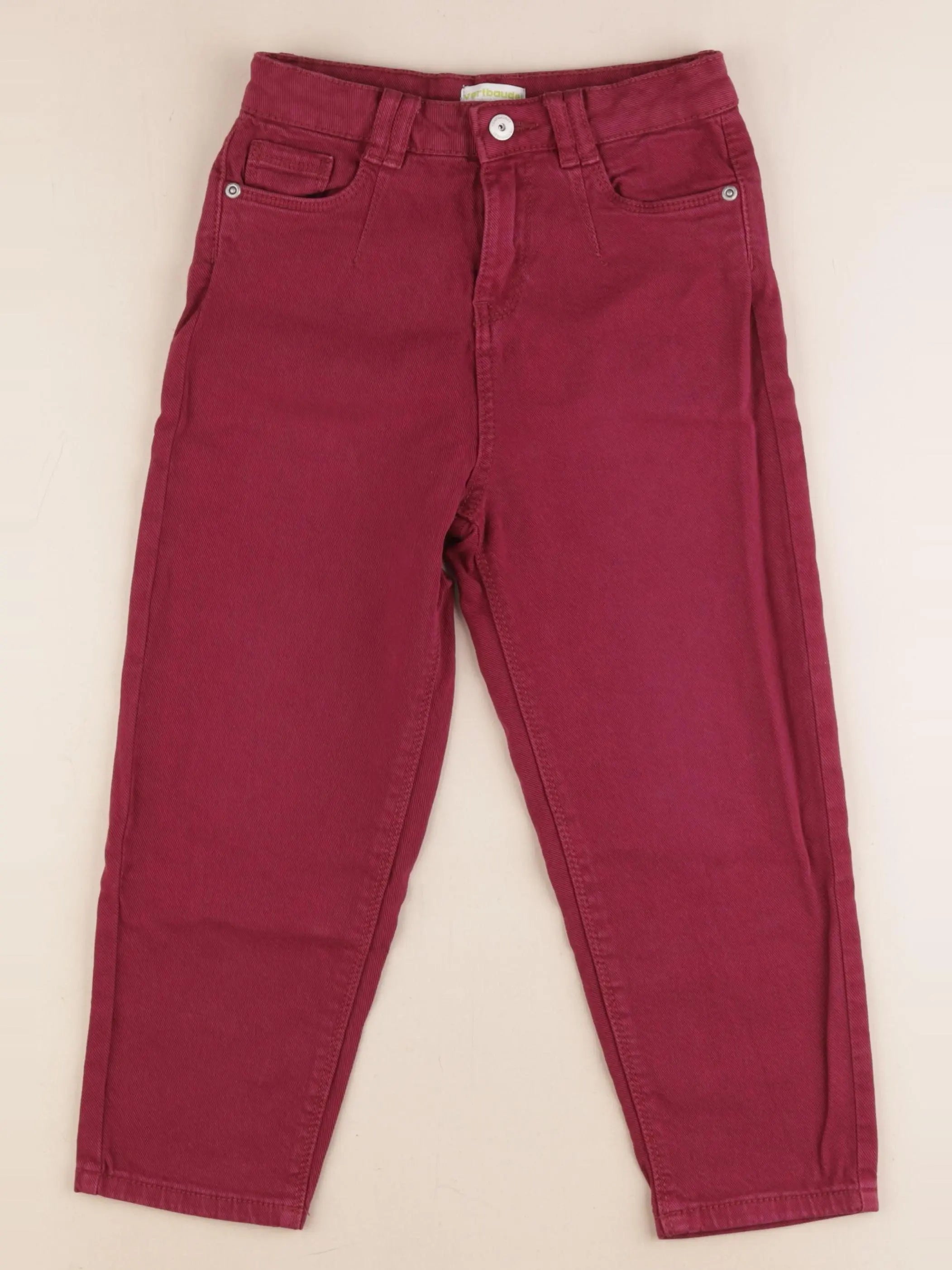 Vertbaudet - pantalon rouge - 7 ans