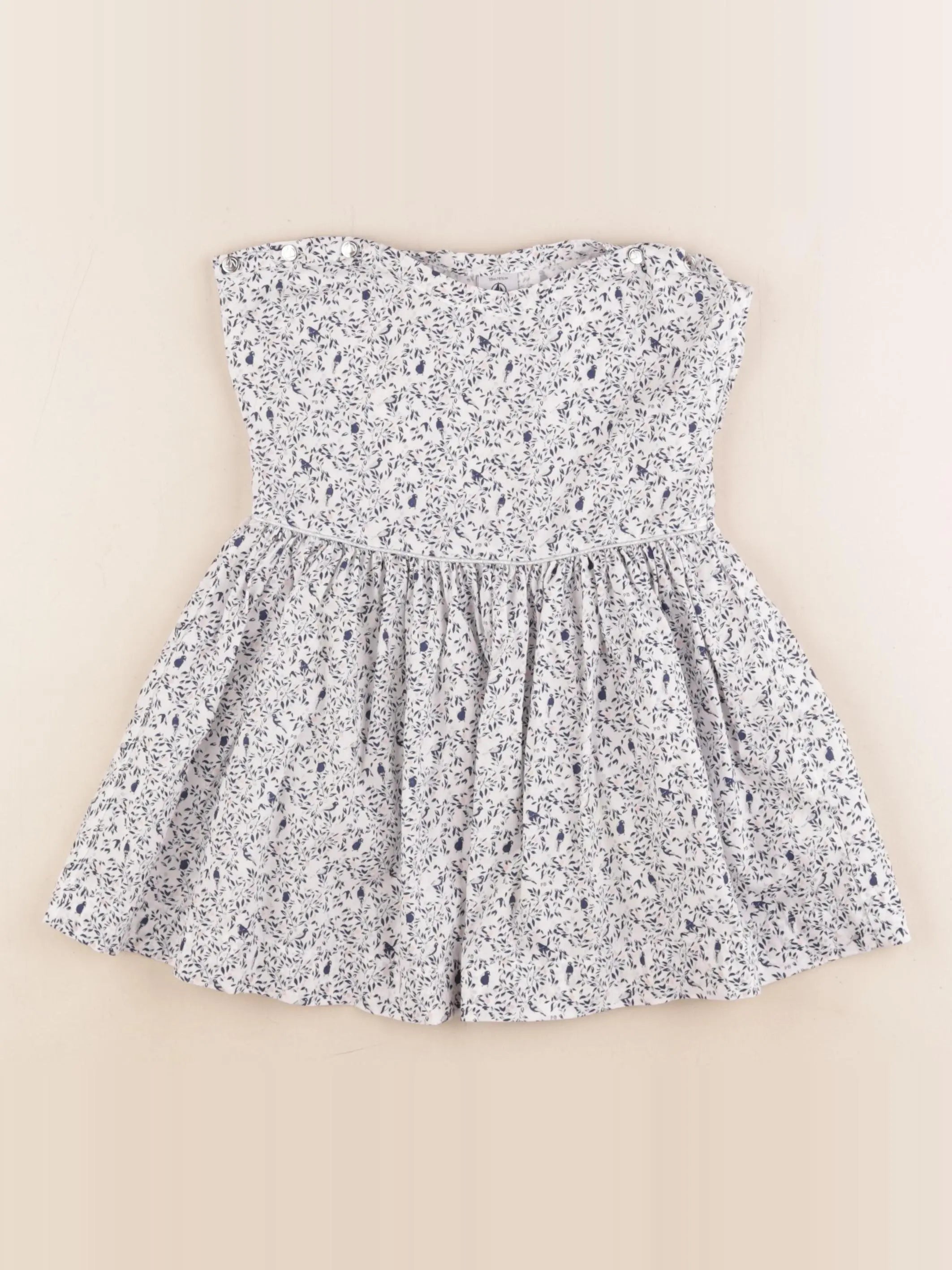 Petit Bateau - robe bleu - 18 mois