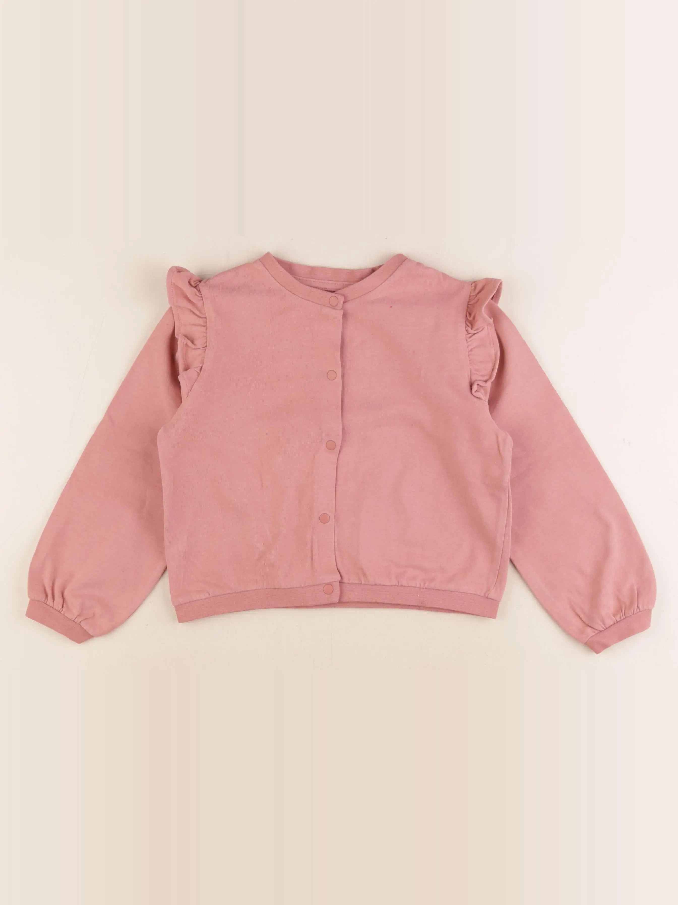 Vertbaudet - sweat rose - 6 ans