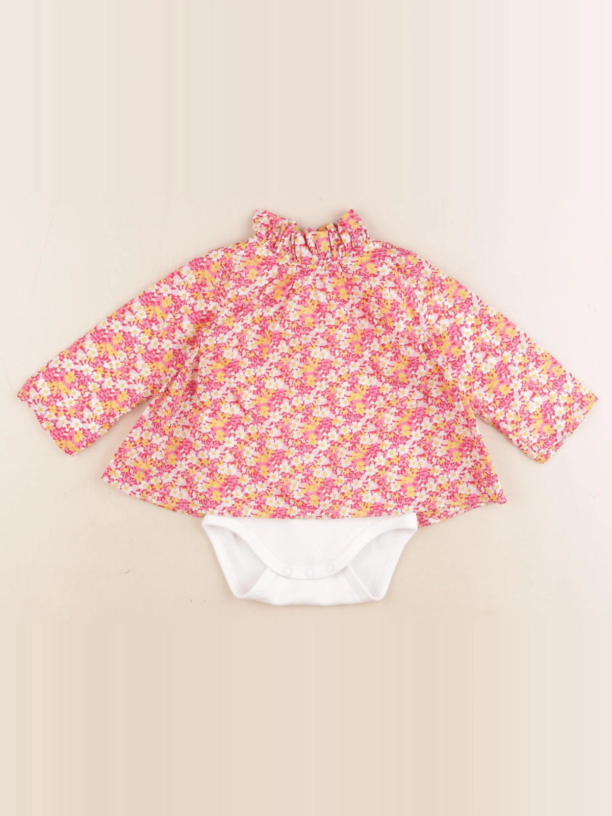 Jacadi - body blouse rose - 12 mois