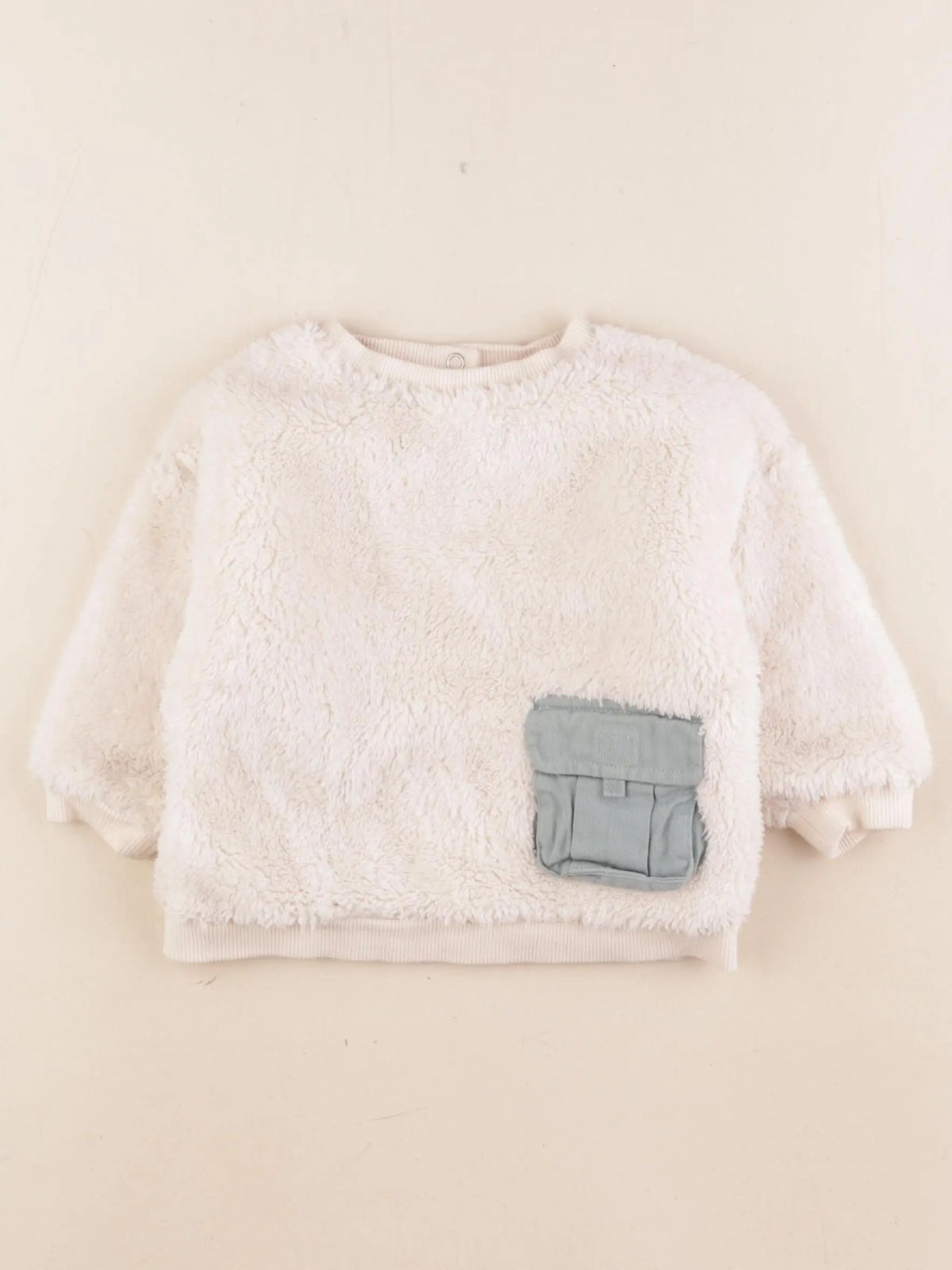 Vertbaudet - sweat beige - 12 mois