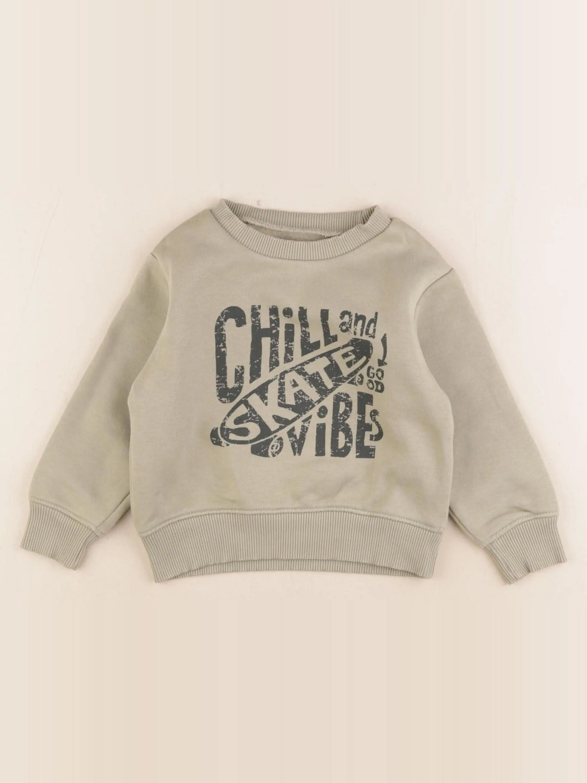 Vertbaudet - sweat vert - 3 ans