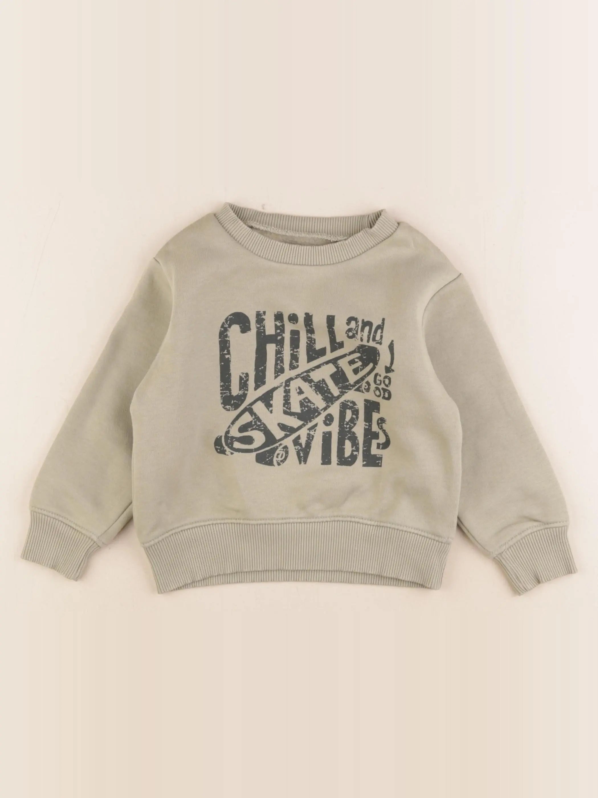 Vertbaudet - sweat vert - 3 ans