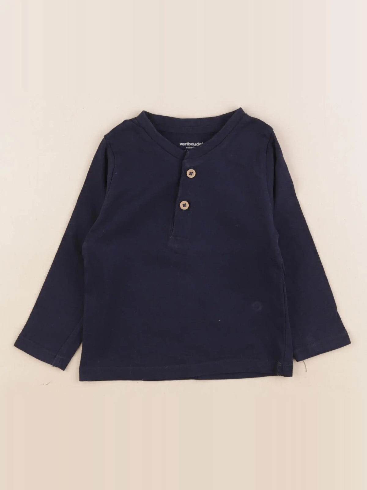 Vertbaudet - tee-shirt bleu - 12 mois