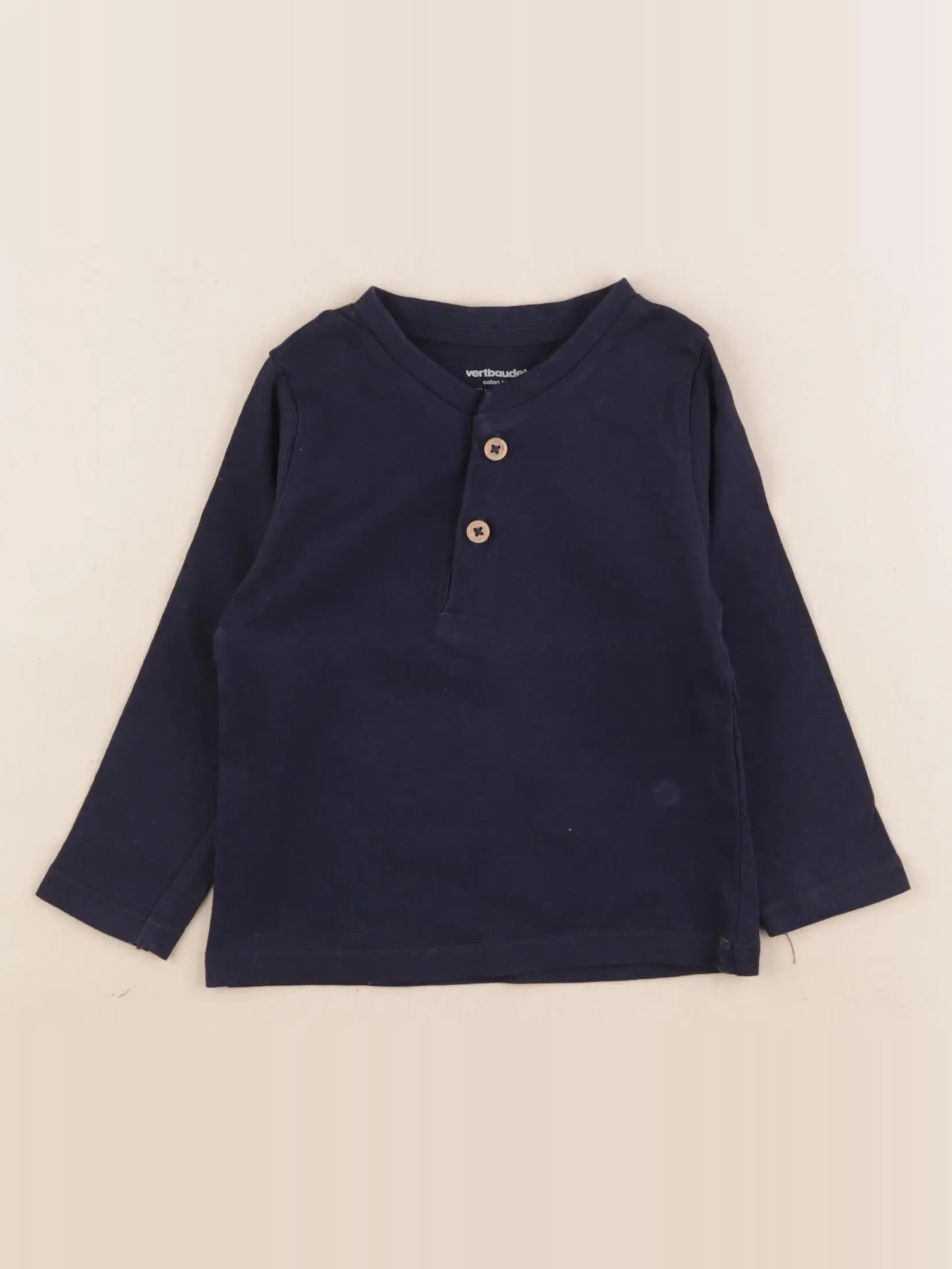 Vertbaudet - tee-shirt bleu - 12 mois