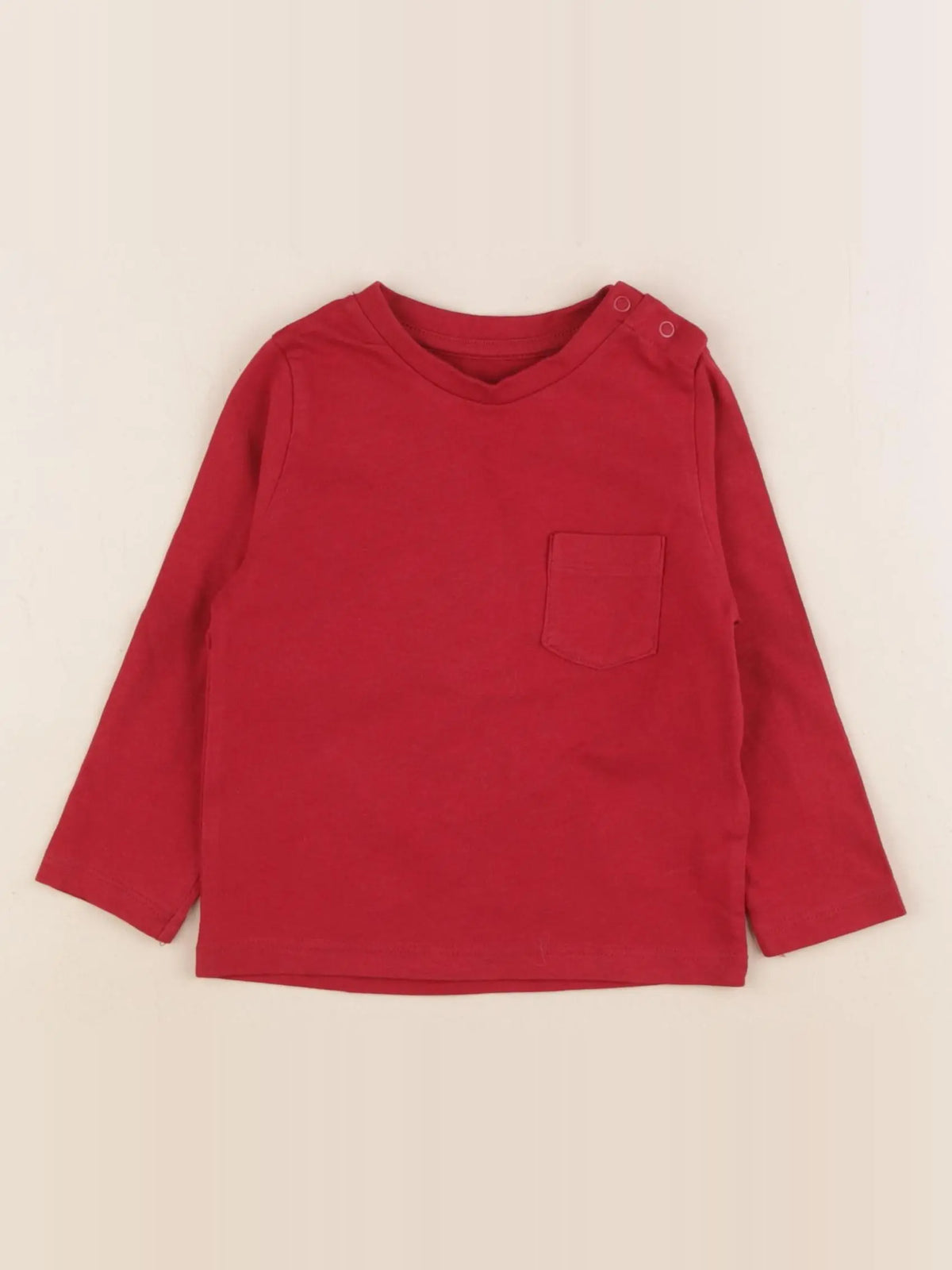Vertbaudet - tee-shirt rouge - 12 mois