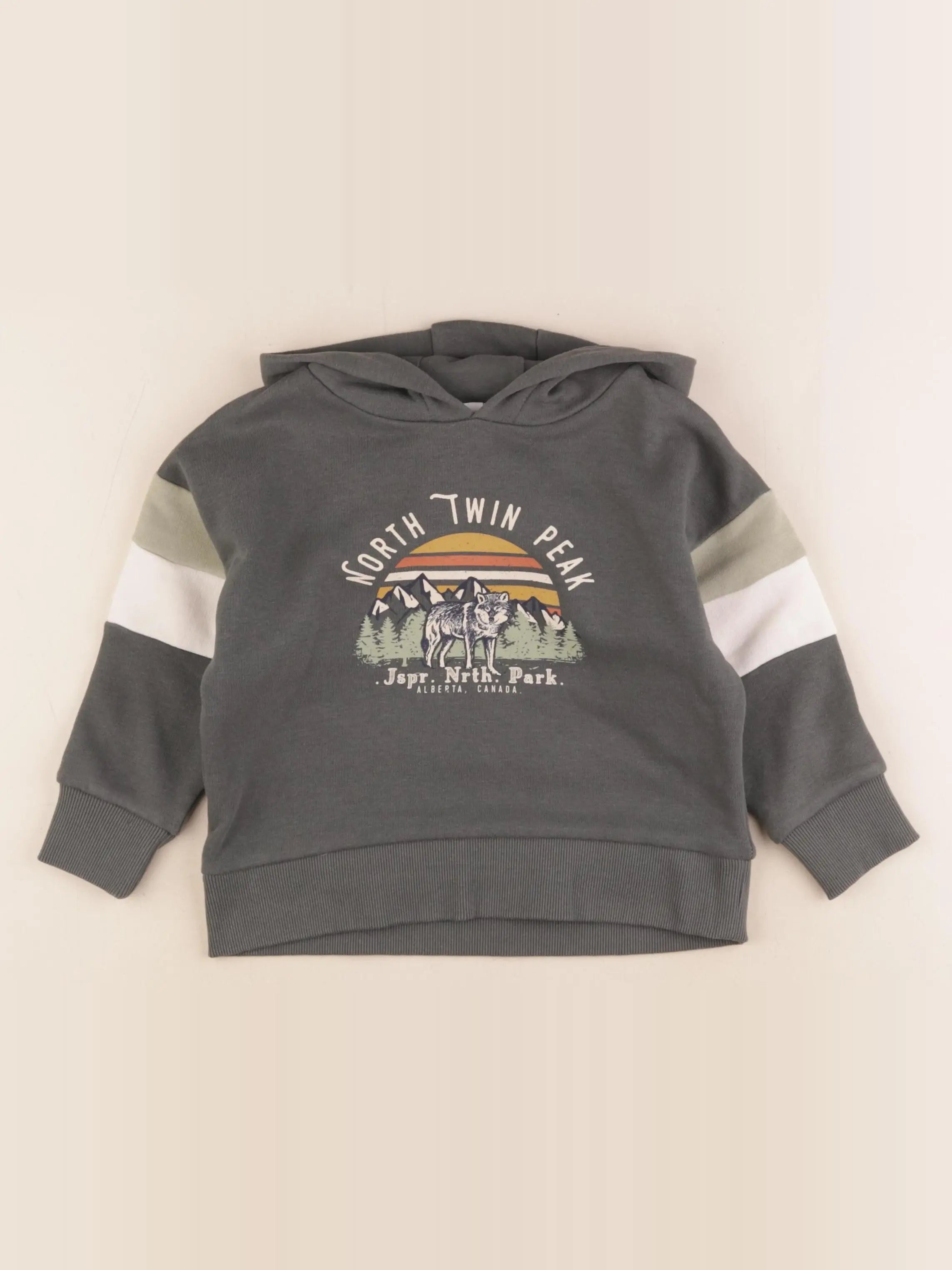 Vertbaudet - sweat vert - 3 ans