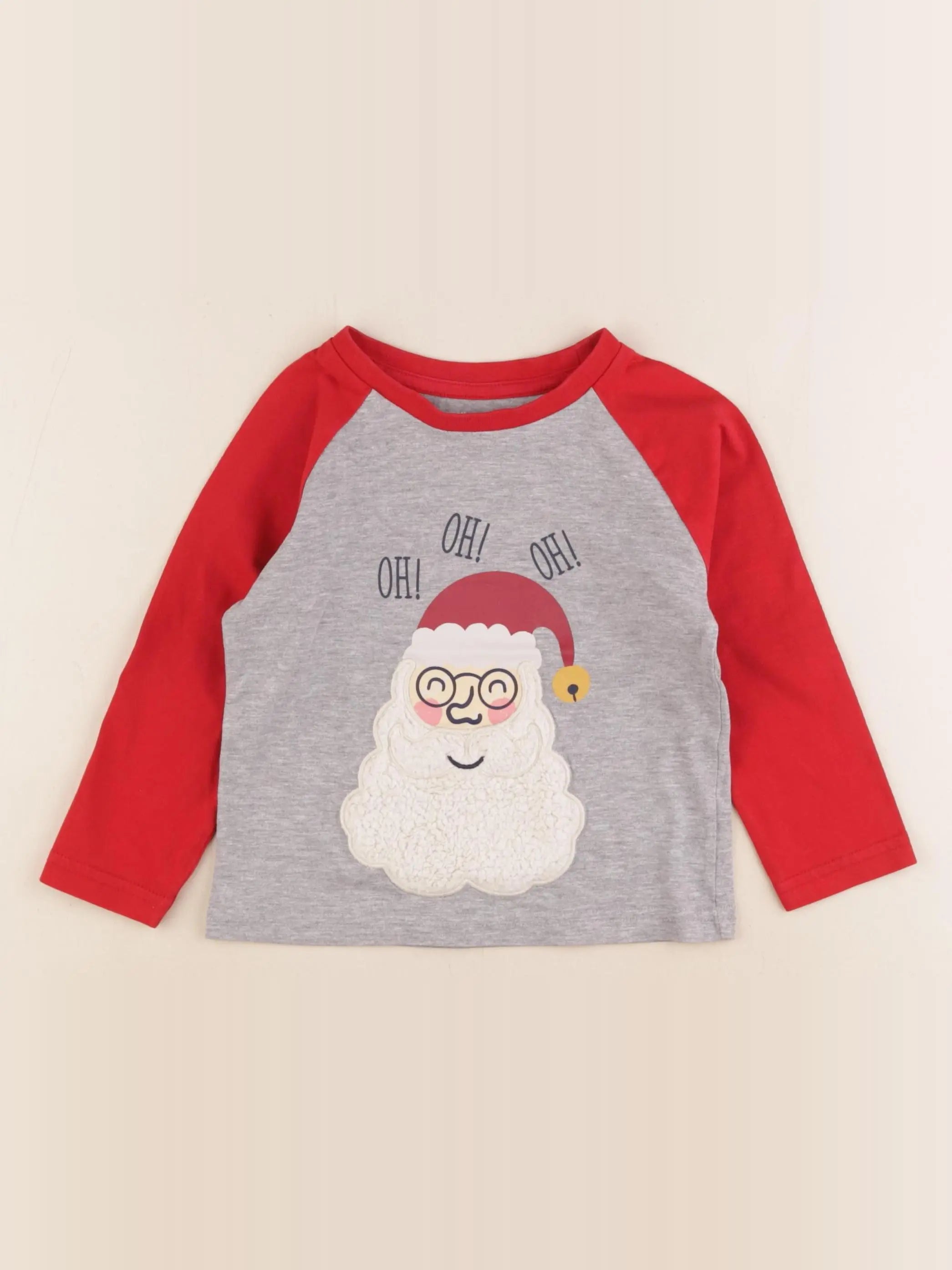 Vertbaudet - tee-shirt gris, rouge - 3 ans