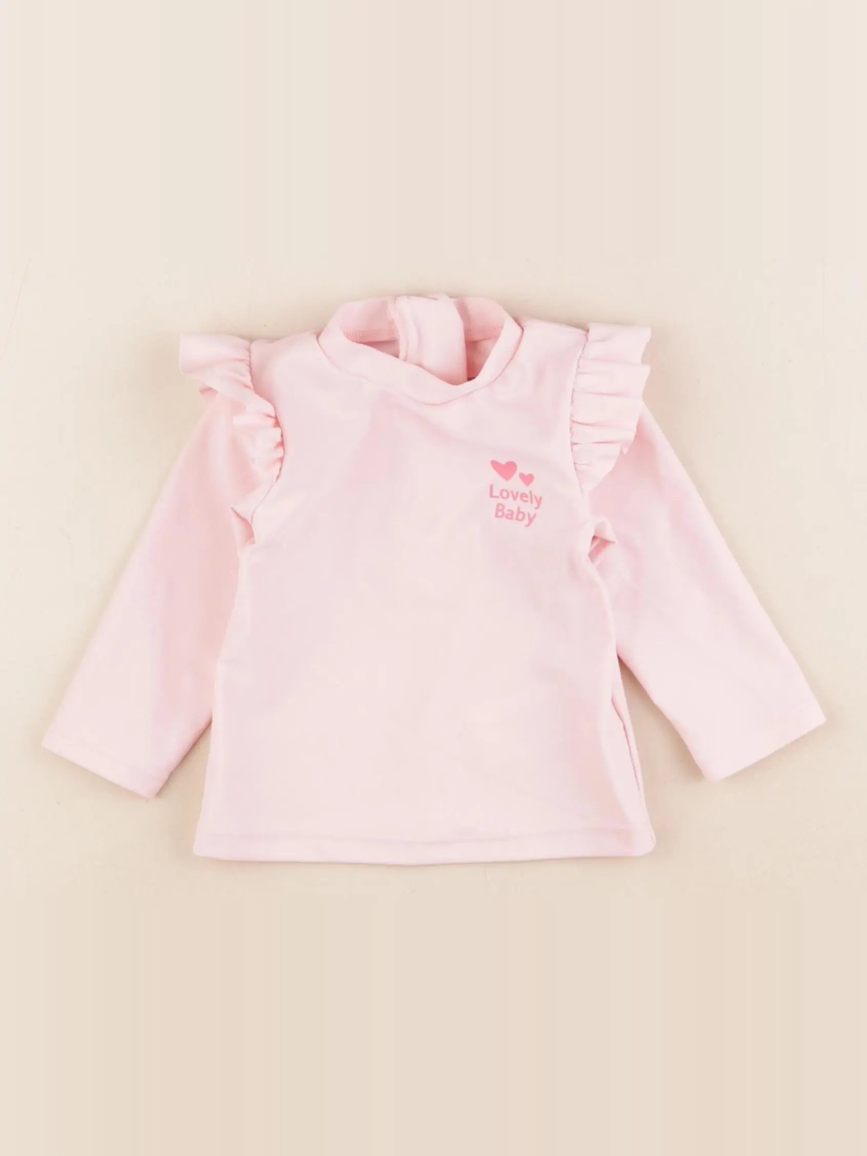 Vertbaudet - tee-shirt de bain rose - 6 mois
