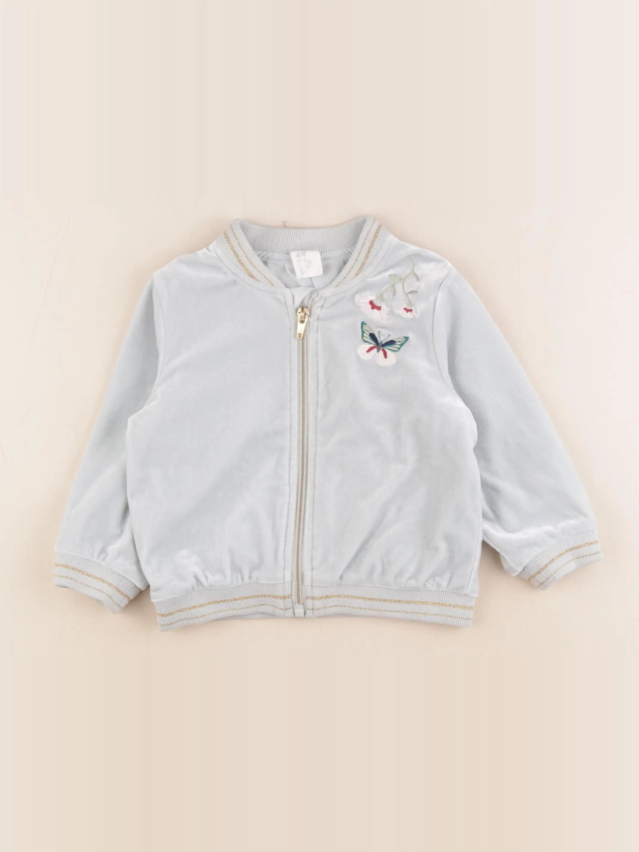 H&M - veste vert - 9/12 mois