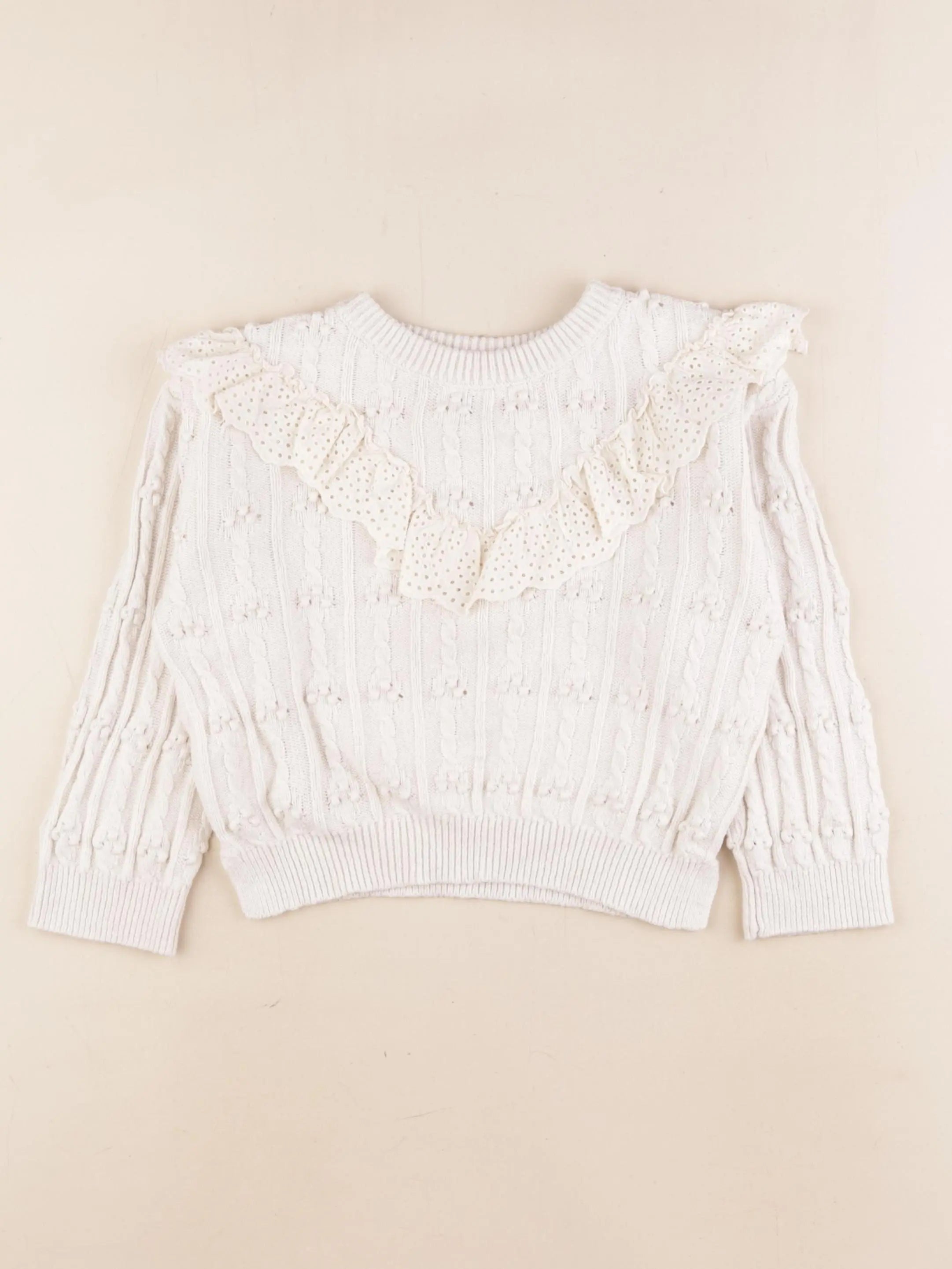 Zara - pull blanc - 4/5 ans