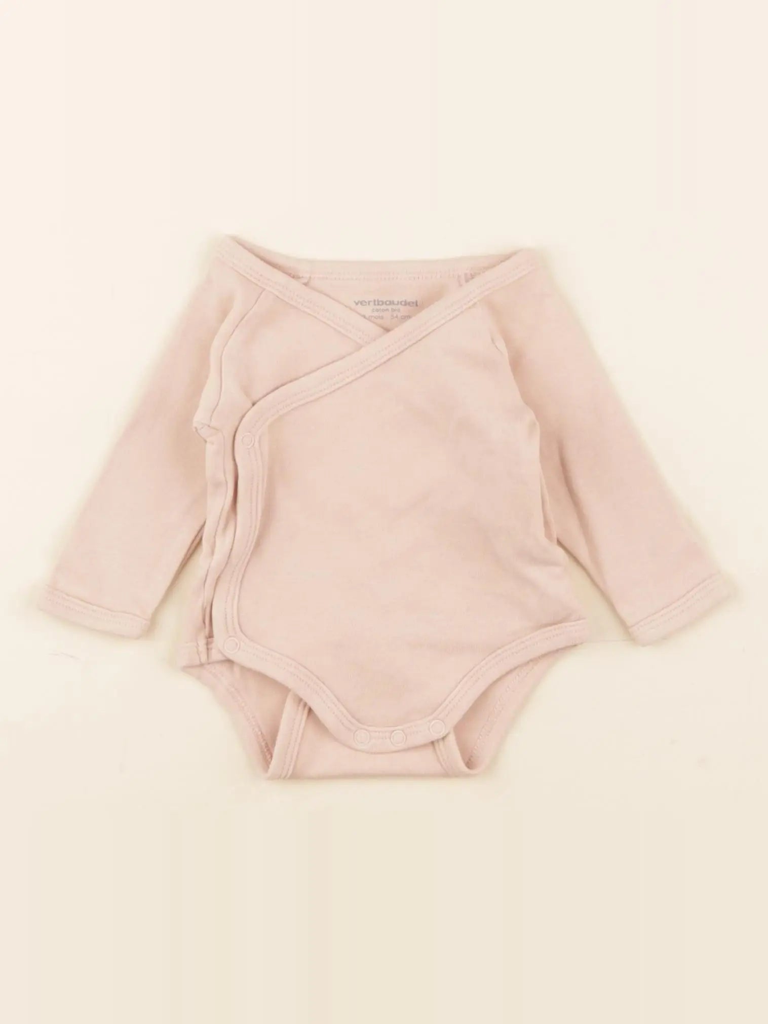 Vertbaudet - body rose - 1 mois