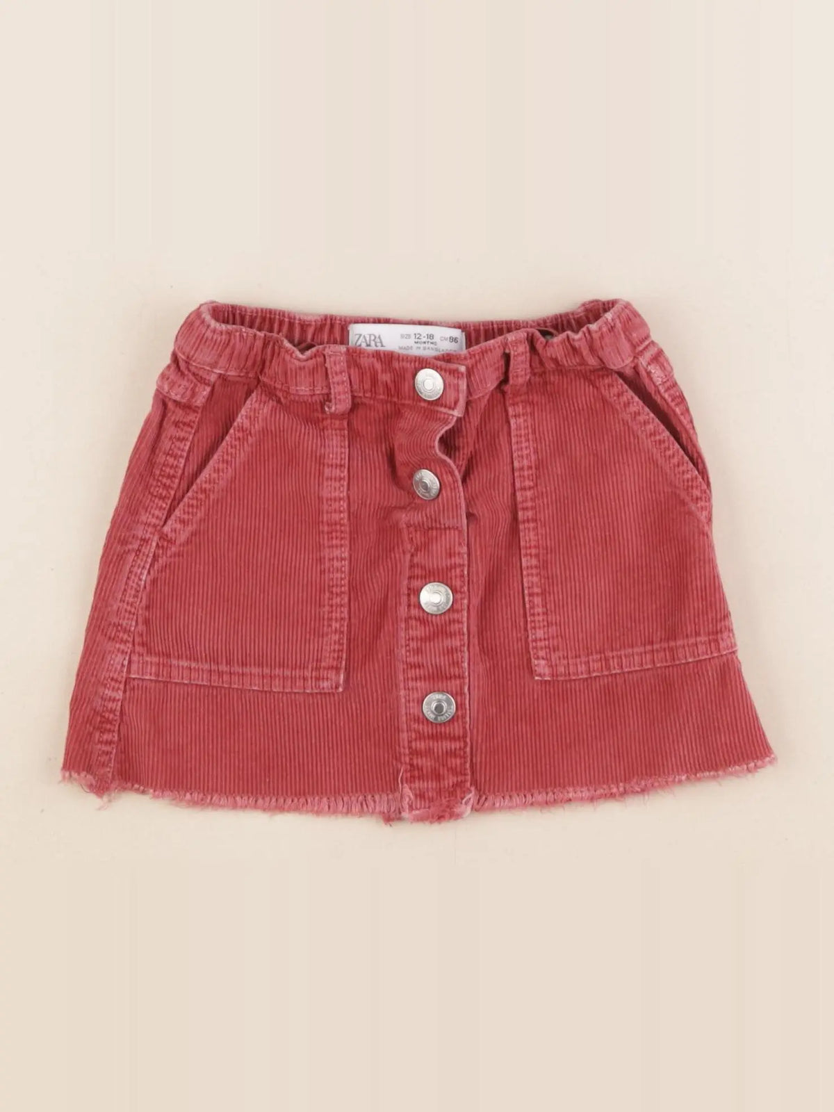 Zara - jupe rose - 12/18 mois