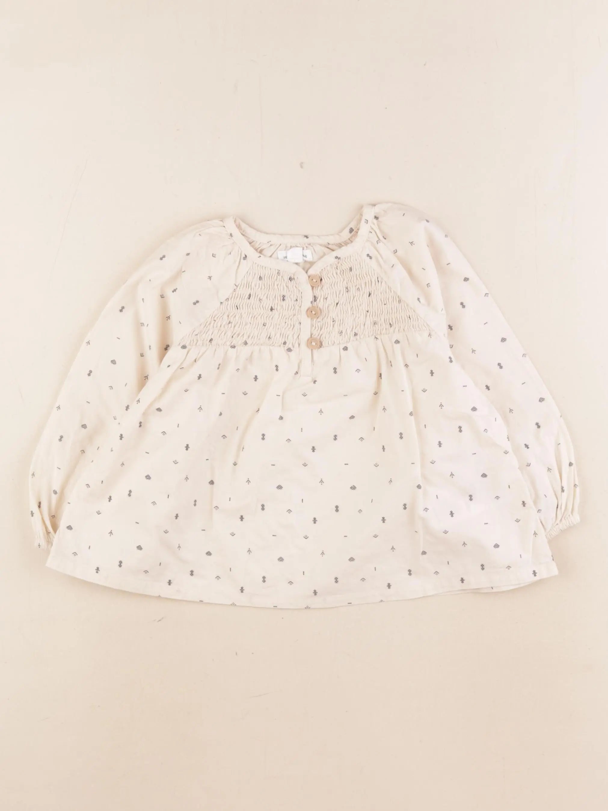 Vertbaudet - blouse beige - 24 mois
