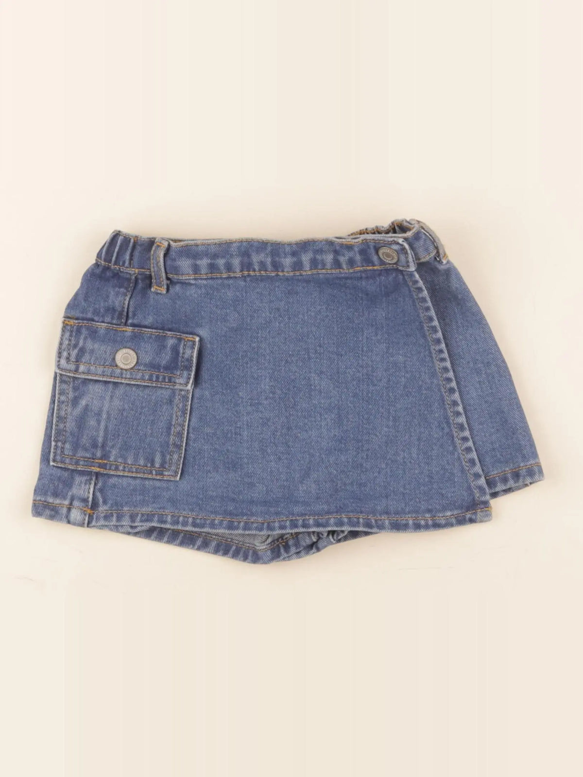 Vertbaudet - jupe short bleu - 3 ans