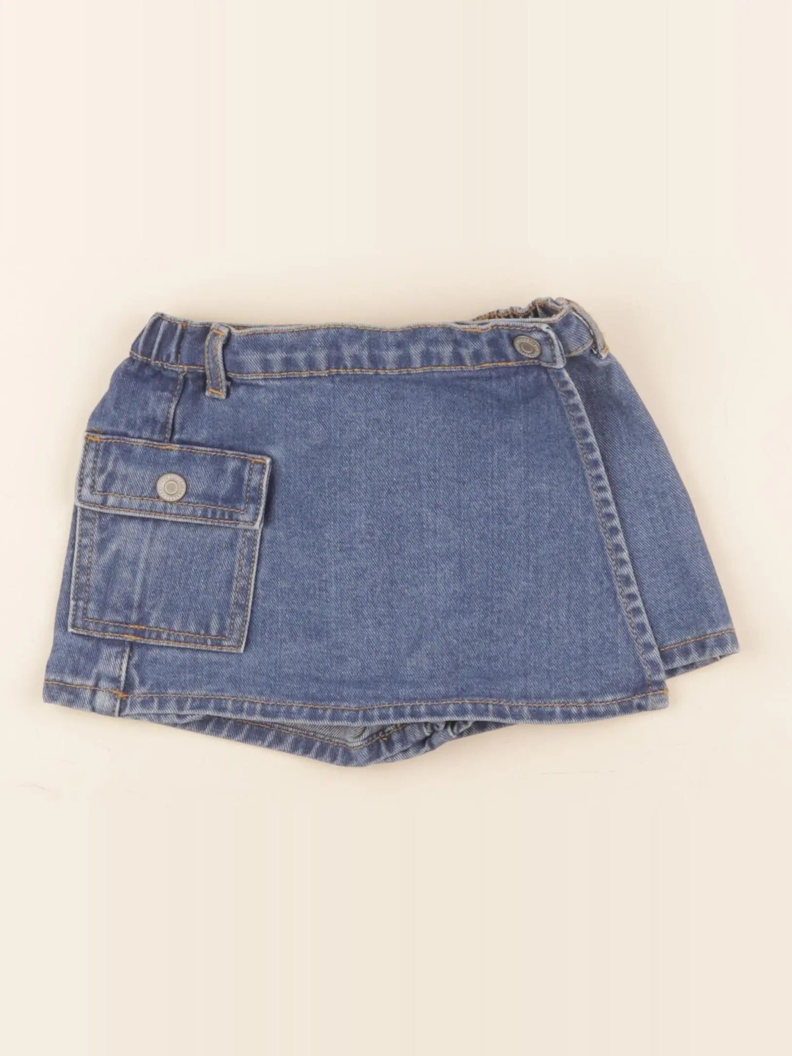 Vertbaudet - jupe short bleu - 3 ans