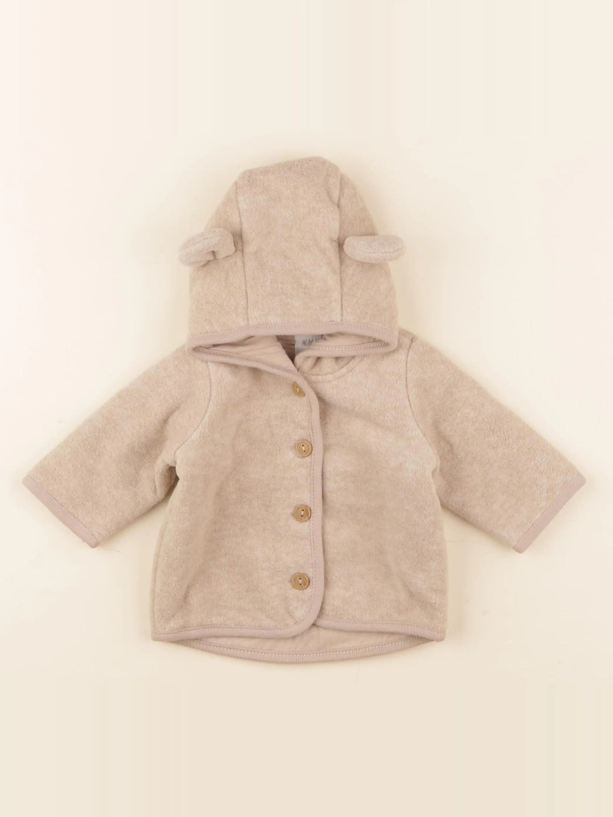 H&M - veste velours beige - 1/2 mois