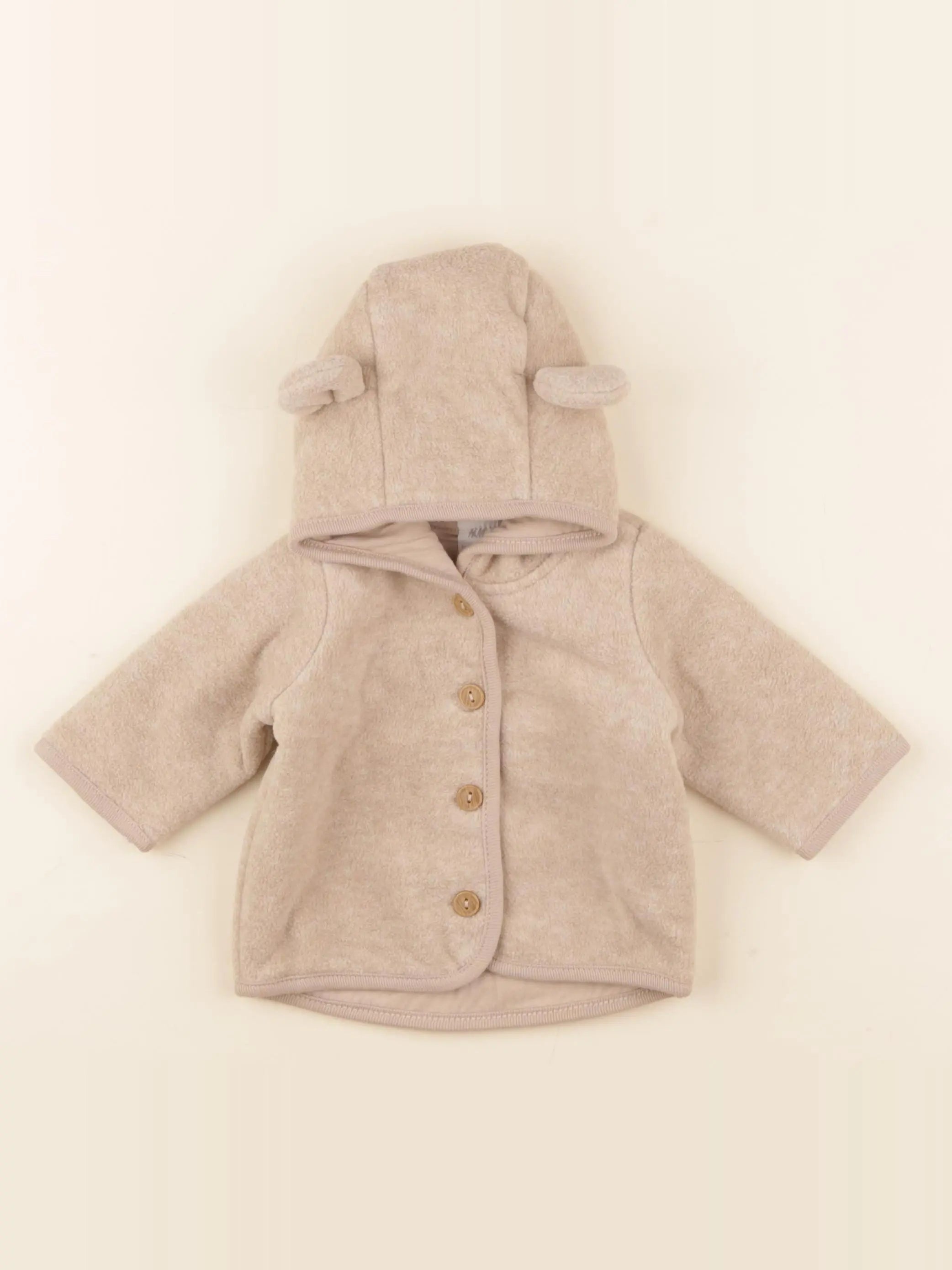 H&M - veste velours beige - 1/2 mois