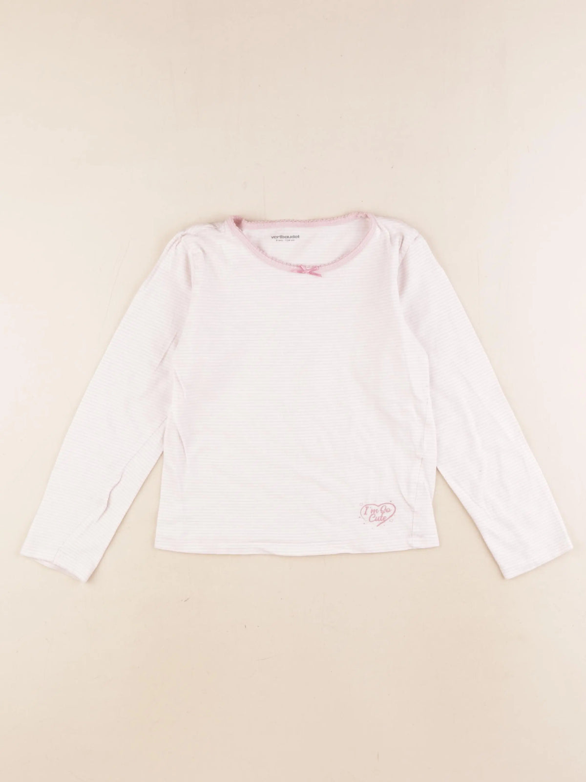 Vertbaudet - maillot de corps rose - 8 ans