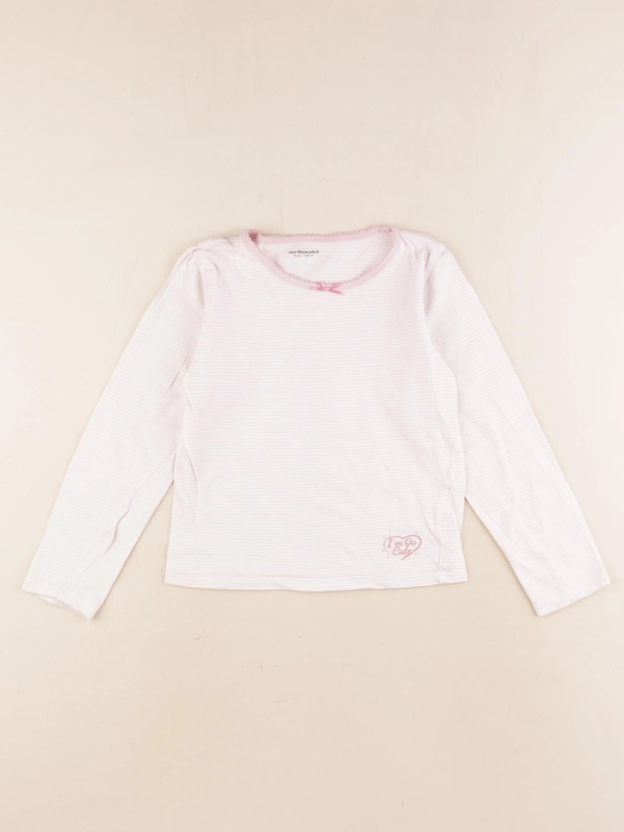 Vertbaudet - maillot de corps rose - 8 ans