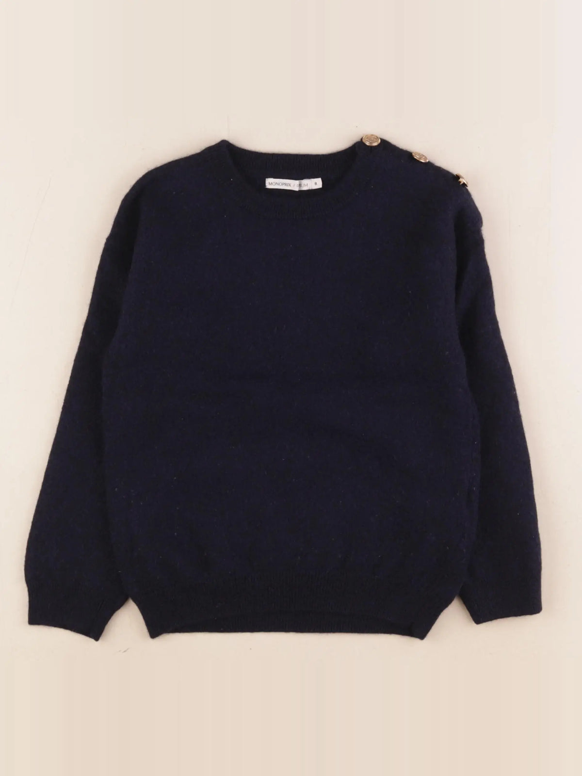 Monoprix - pull bleu - 8 ans