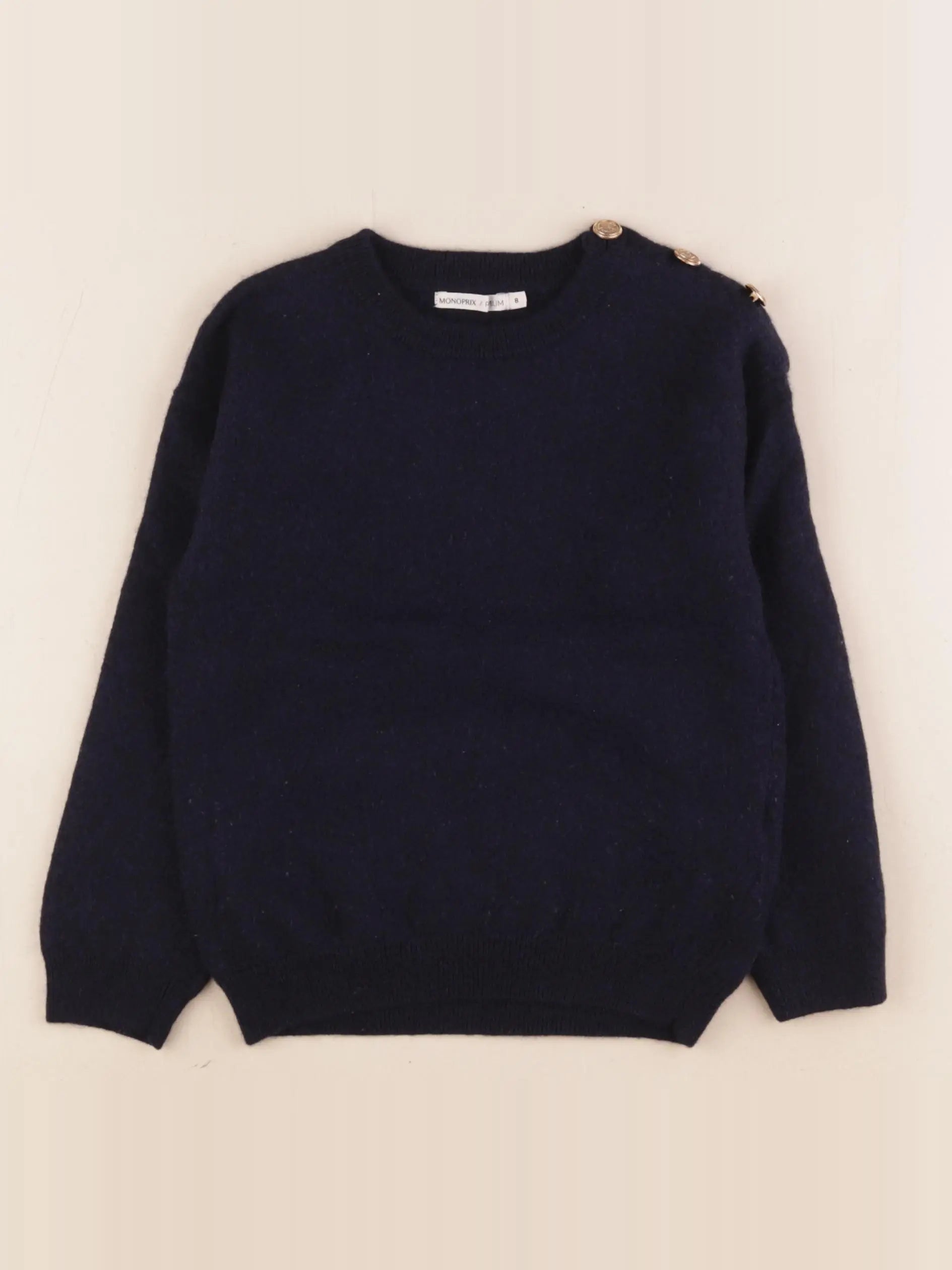 Monoprix - pull bleu - 8 ans