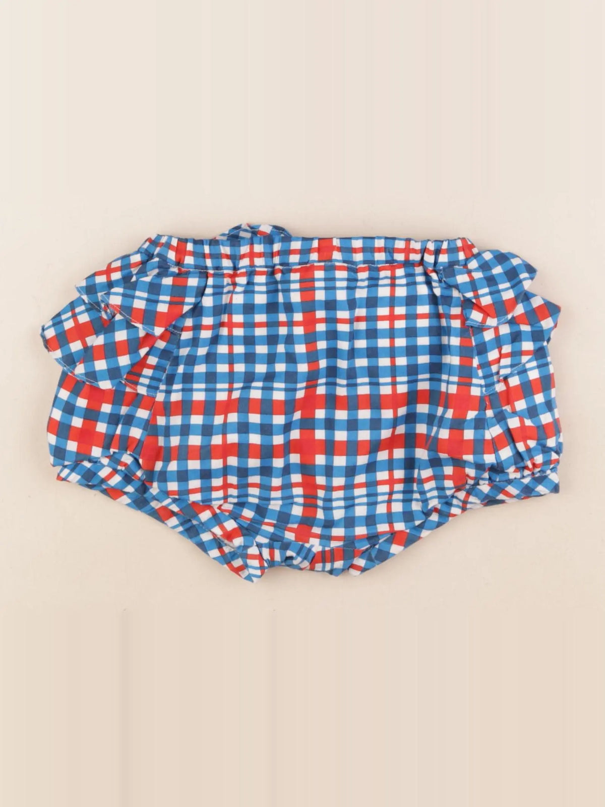Jacadi - bloomer volants au dos bleu, rouge - 3 ans