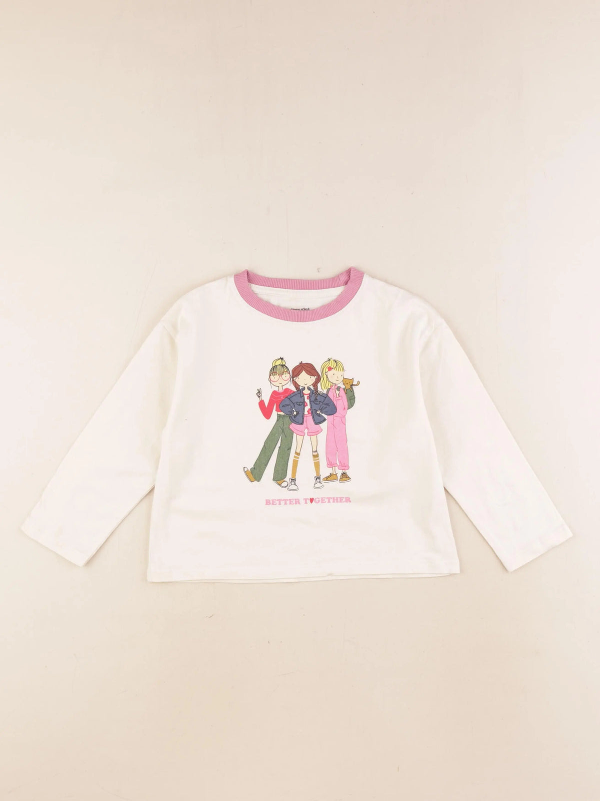 Vertbaudet - tee-shirt beige - 4 ans