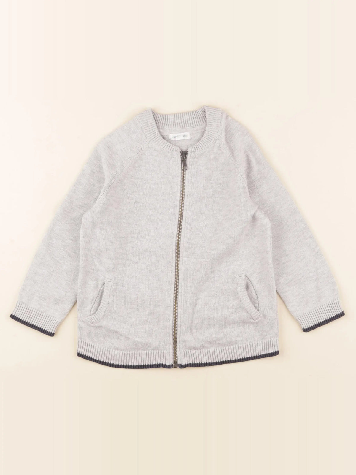 Vertbaudet - gilet gris - 4 ans