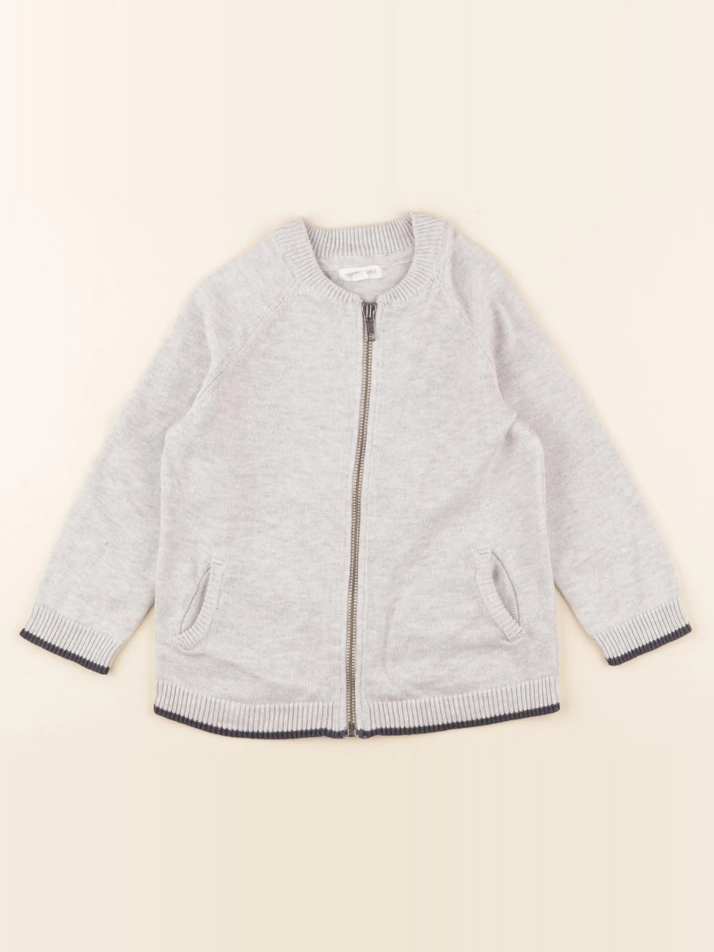 Vertbaudet - gilet gris - 4 ans