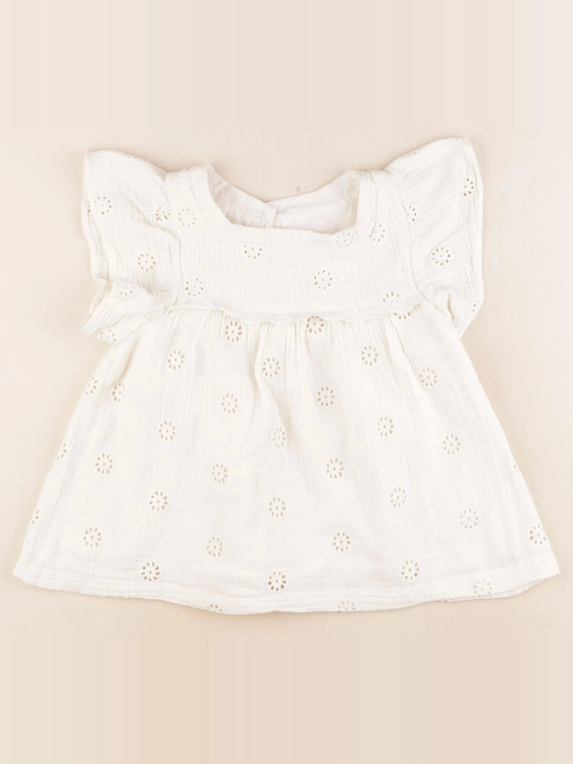 Vertbaudet - blouse beige - 8 ans