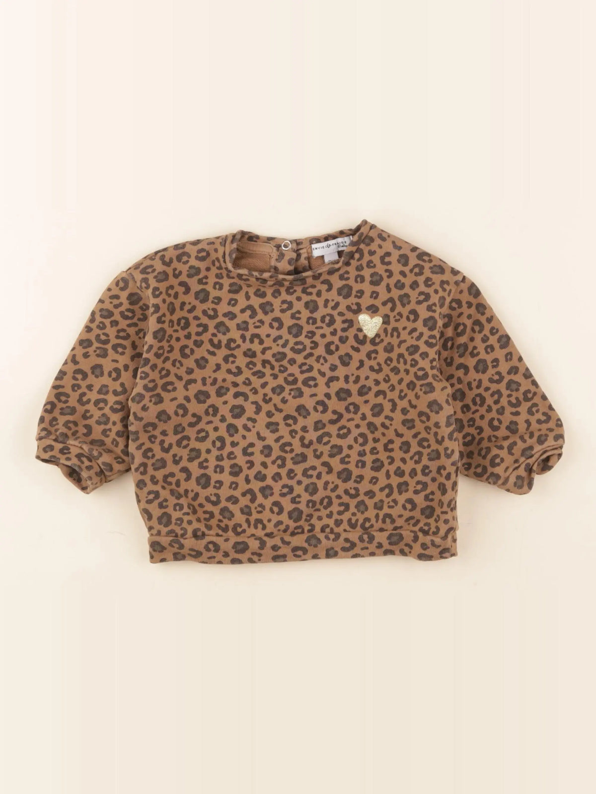 Vertbaudet - sweat marron - 9 mois