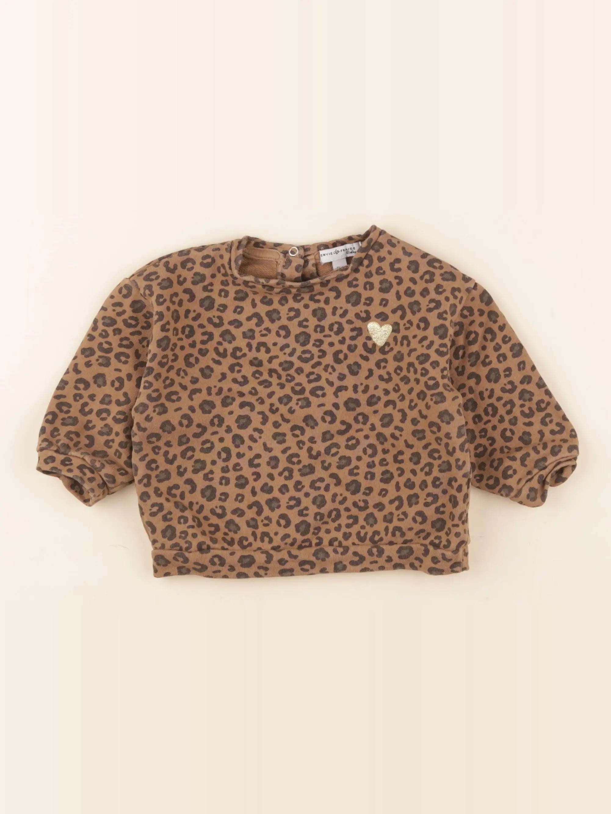 Vertbaudet - sweat marron - 9 mois