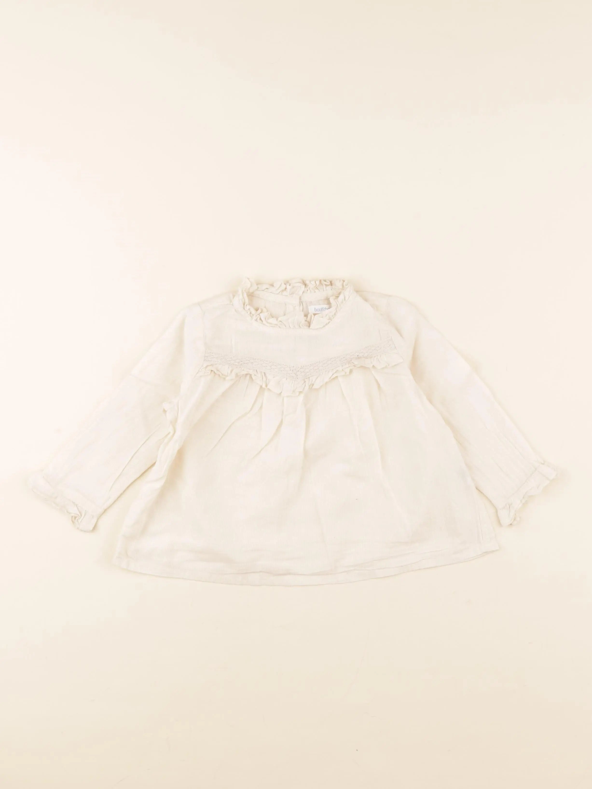 Boutchou - blouse beige - 12 mois