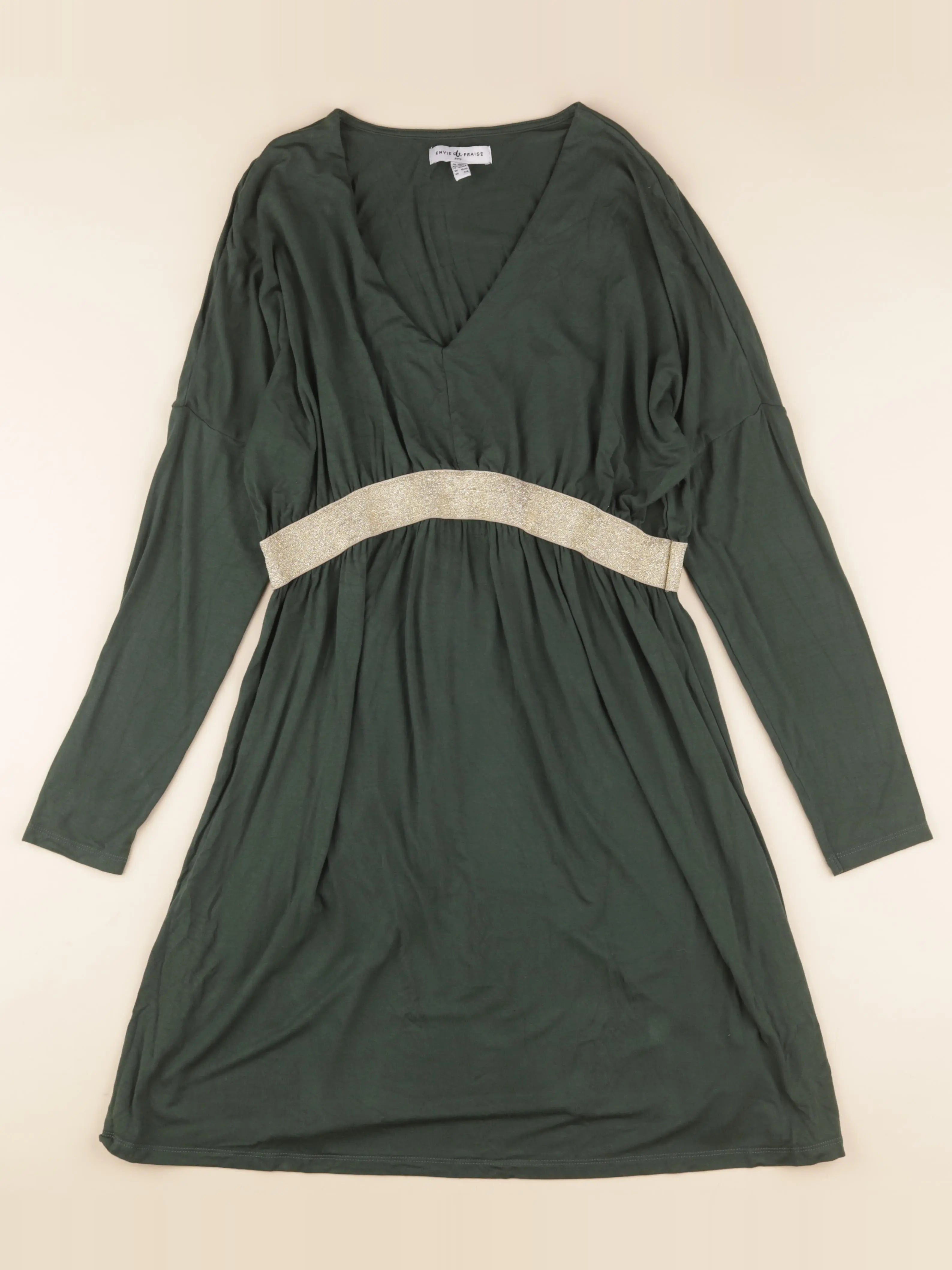 Envie de fraise - robe grossesse vert, or - 38 à 40