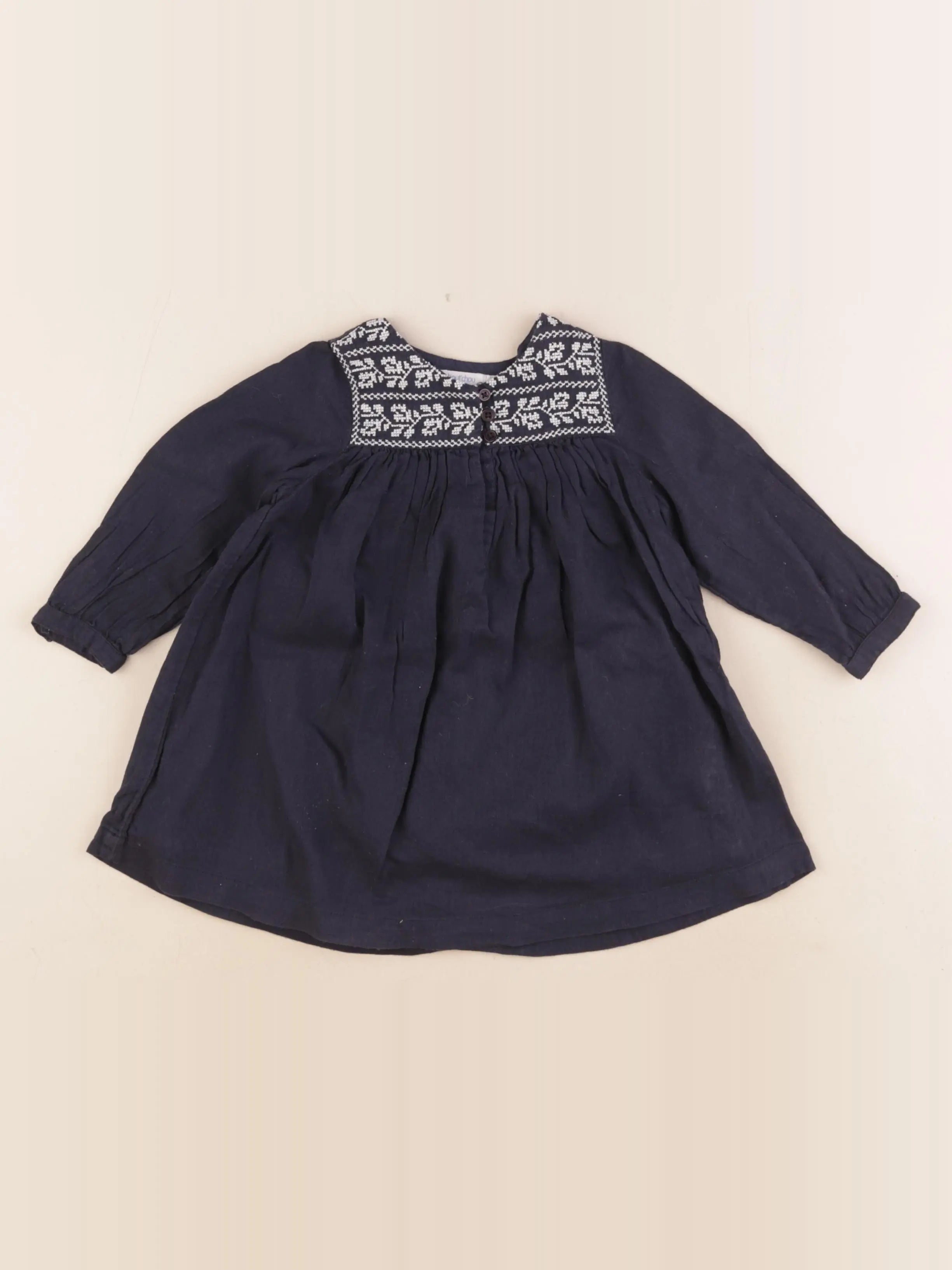 Boutchou - robe bleu - 12 mois