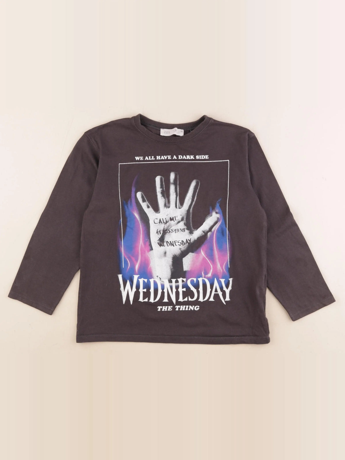Zara - tee-shirt gris - 8/9 ans
