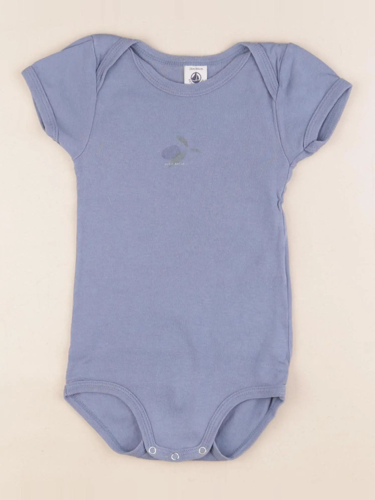 Petit Bateau - body bleu - 24 mois